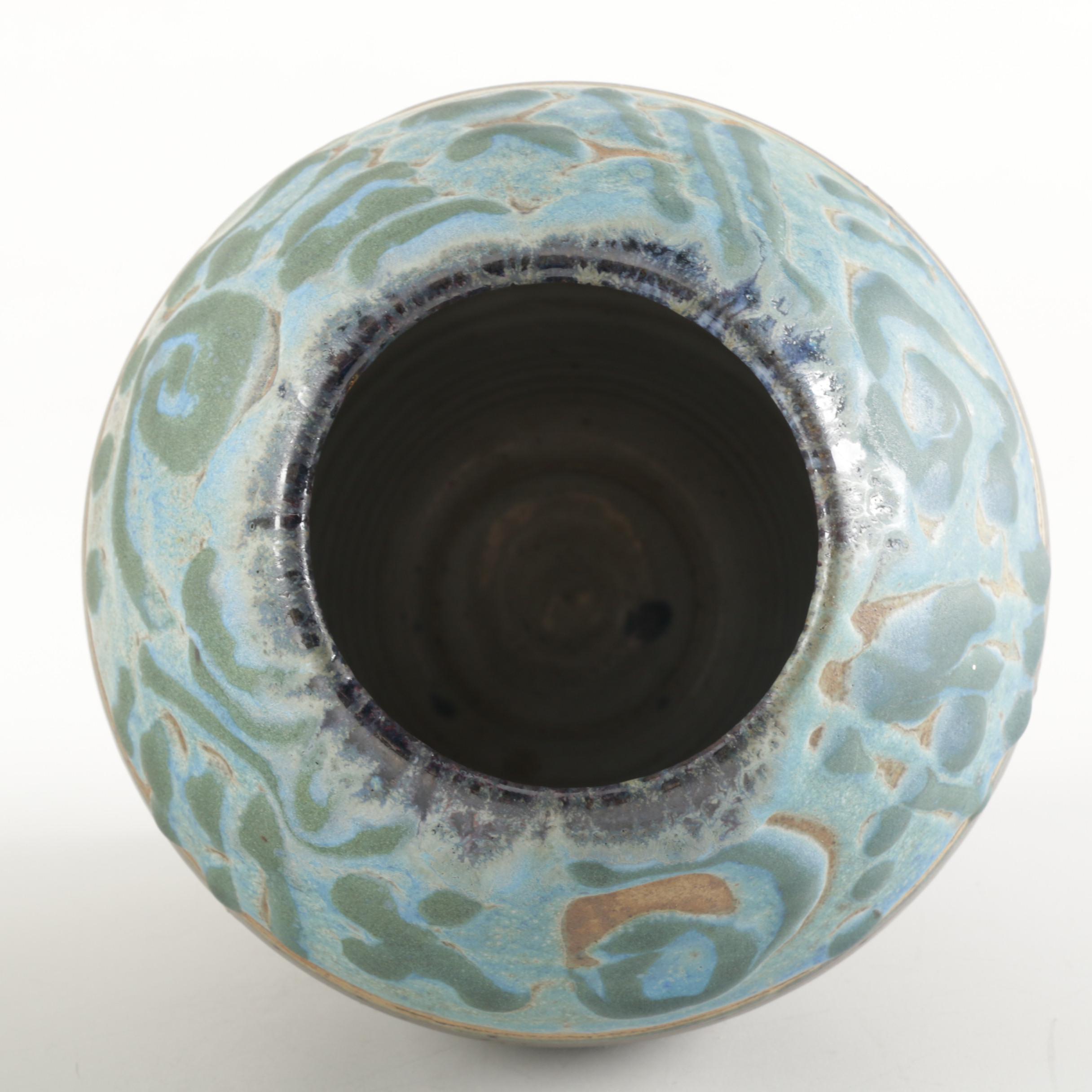 Ceramic Vases, Including Signed Wallace Art Pottery Vase