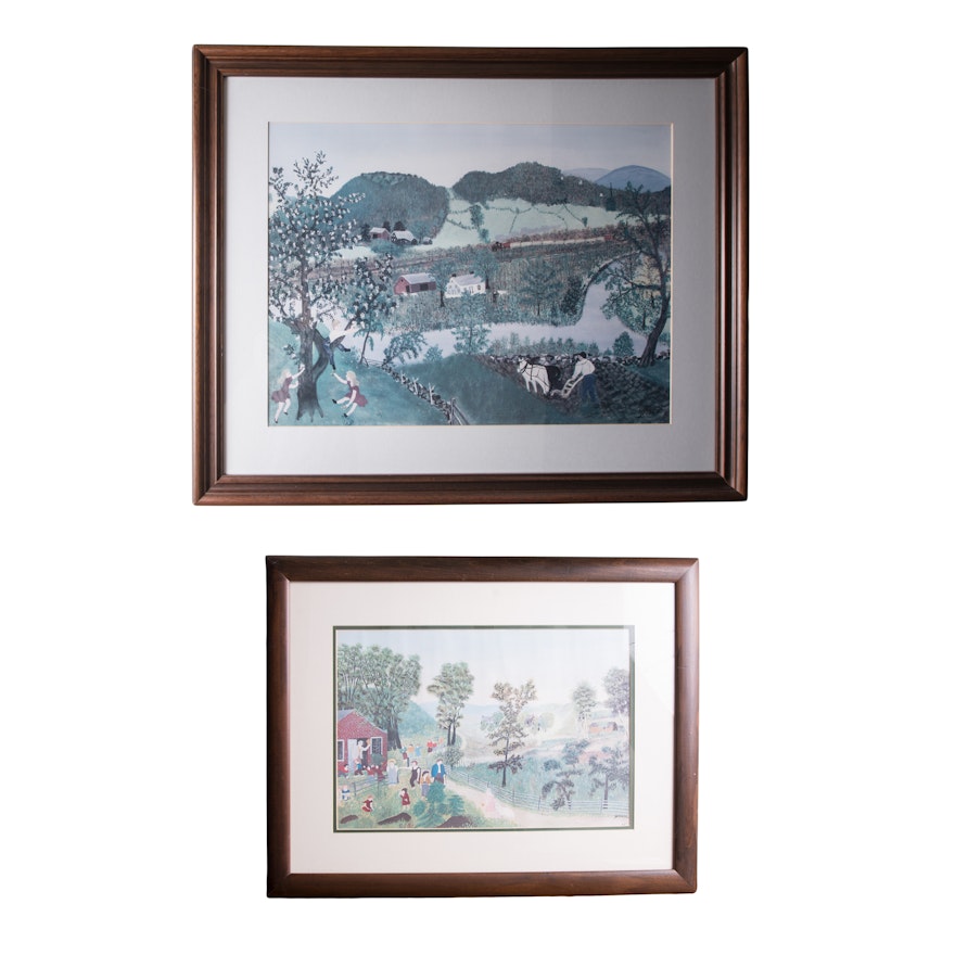 Framed Offset Lithographs After Grandma Moses