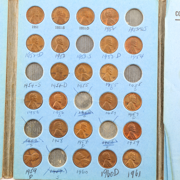 Lincoln Cent and Jefferson Nickel Folder Collection