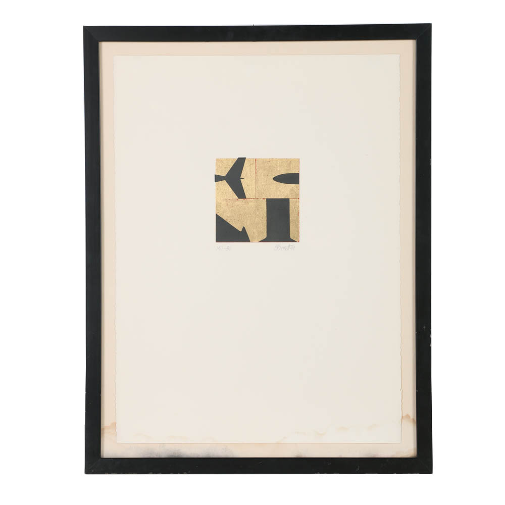 Helmut Barnett Serigraph Print on Paper "MD-80"