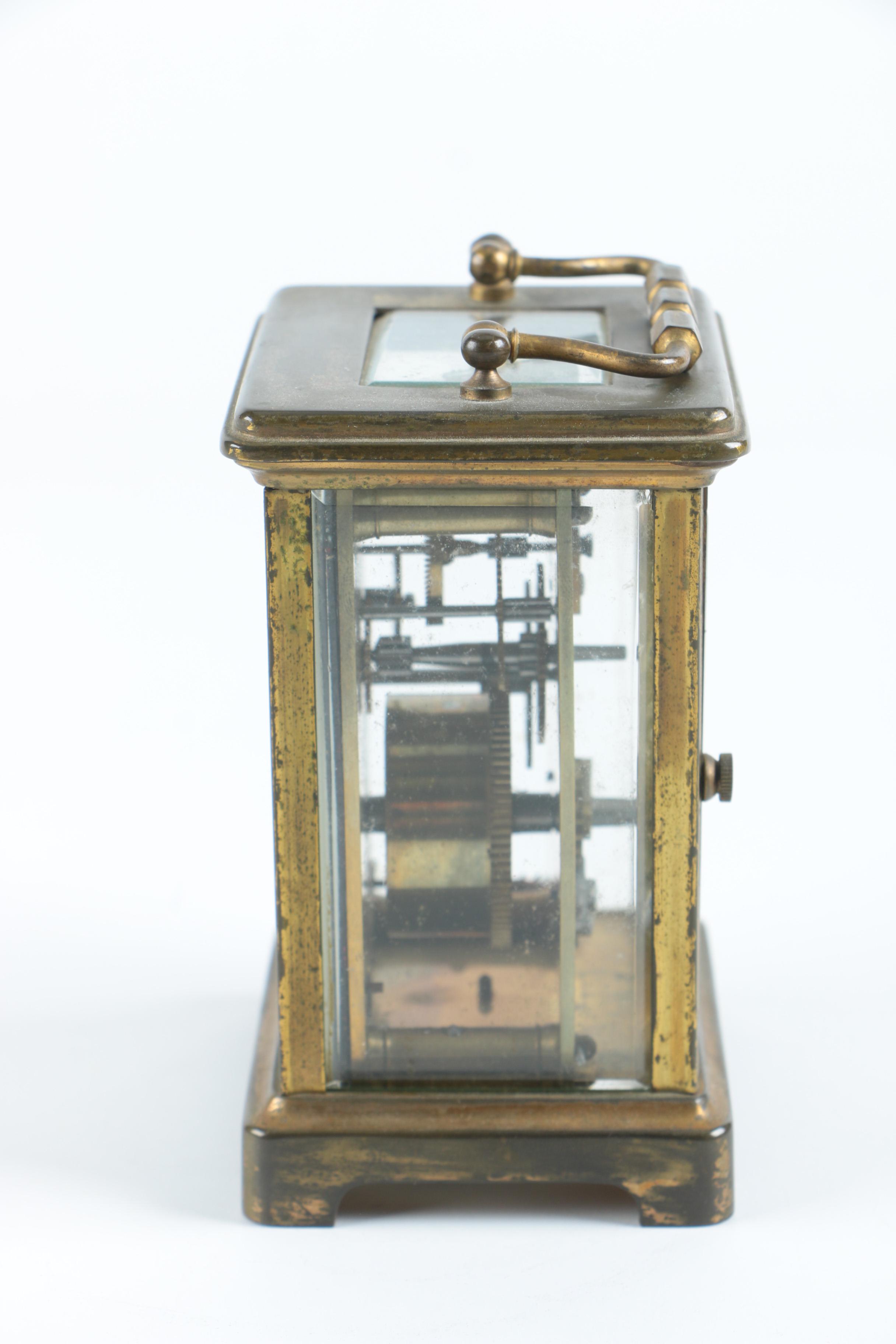19th Century Harris & Harrington Brass Carriage Clock