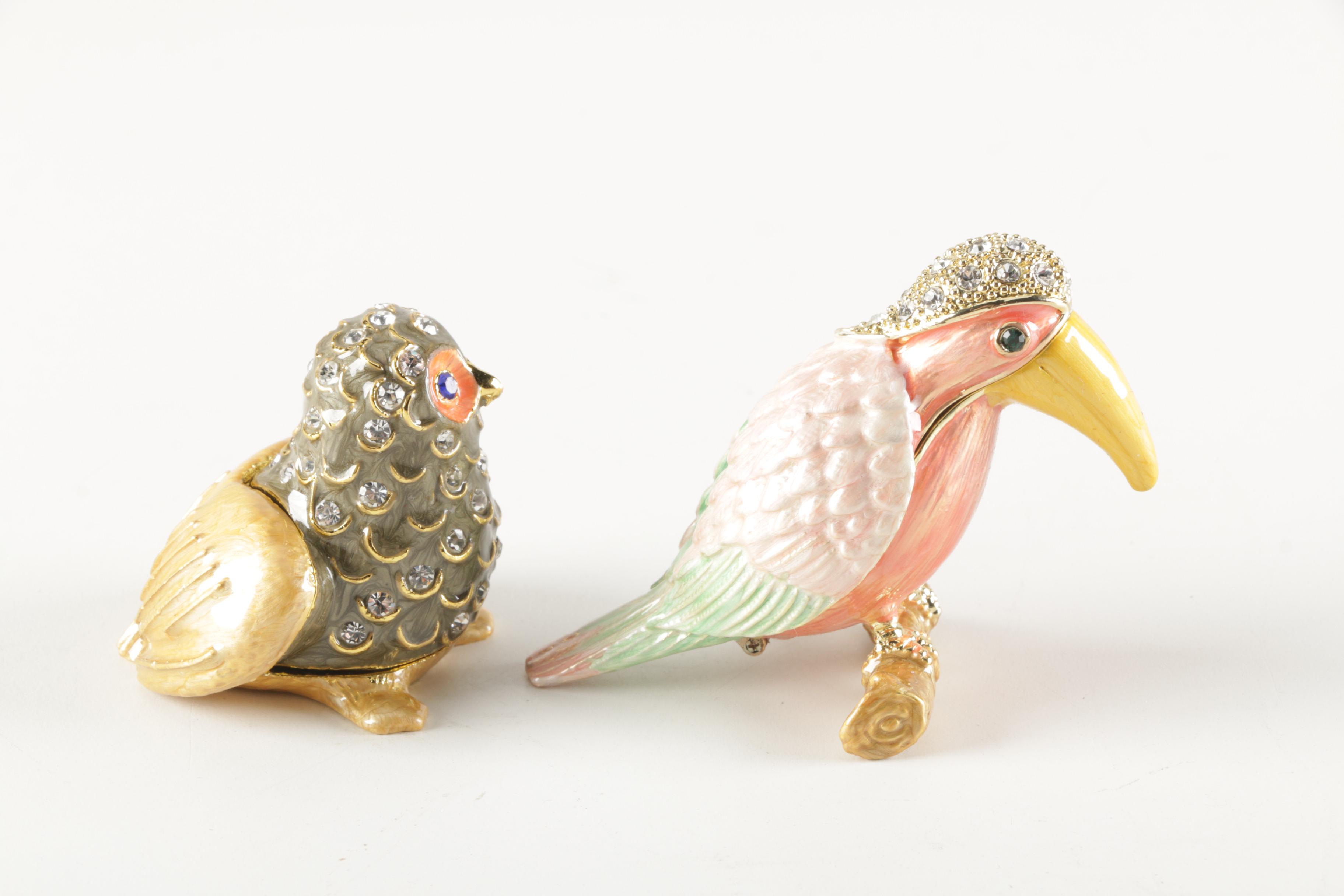 Bird Shaped Trinket Boxes