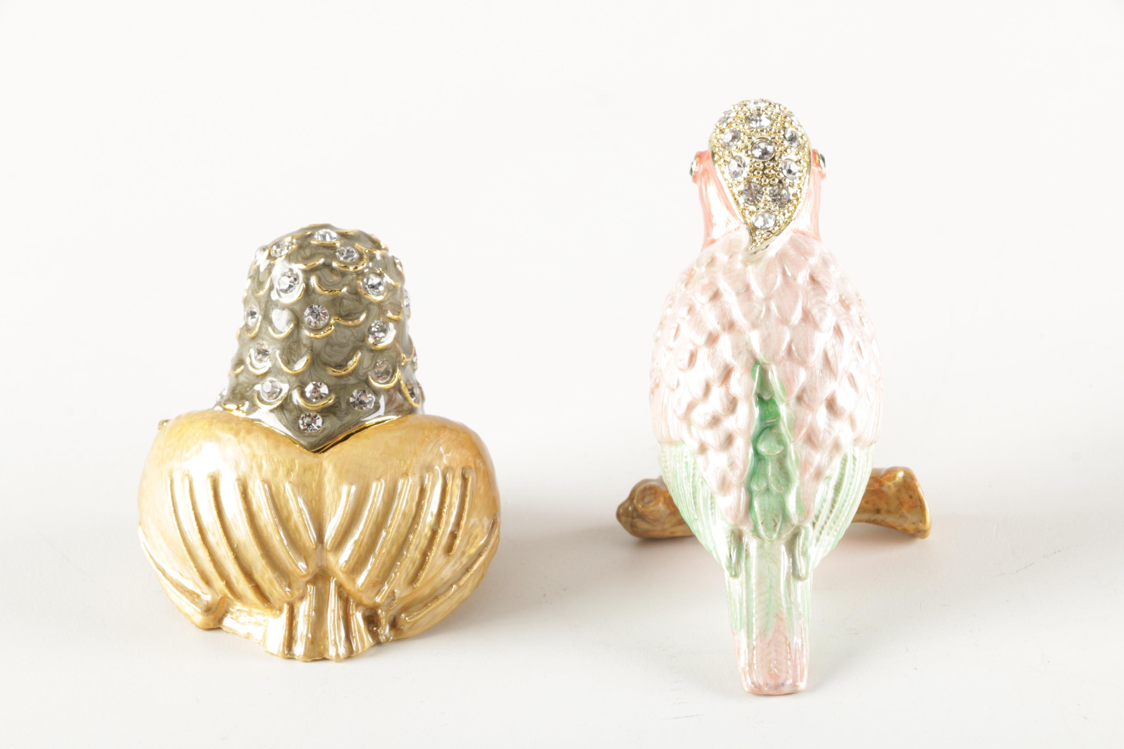 Bird Shaped Trinket Boxes