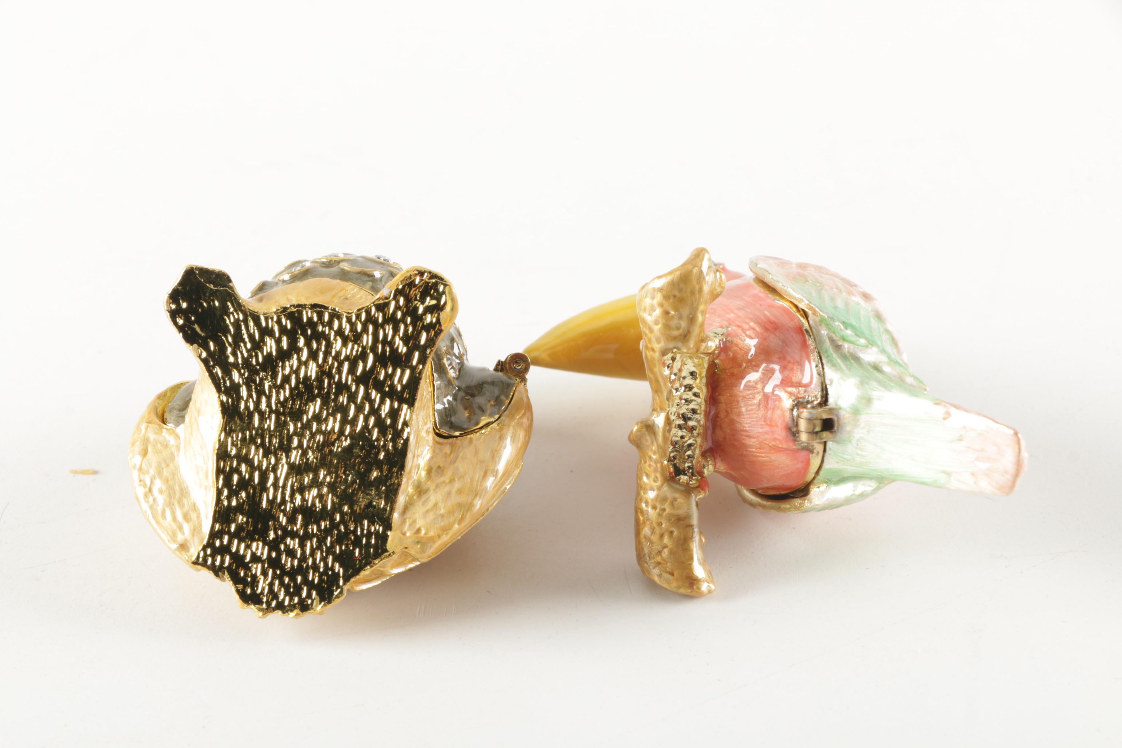 Bird Shaped Trinket Boxes