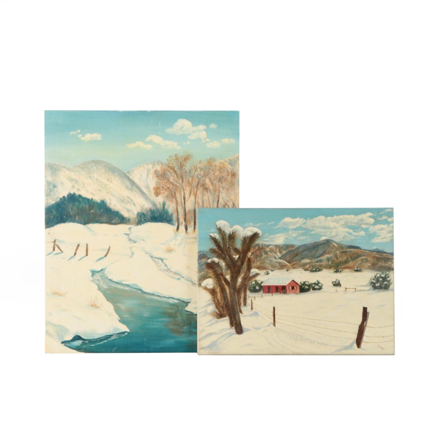 L.A. Illingworth Paintings of Winter Landscapes