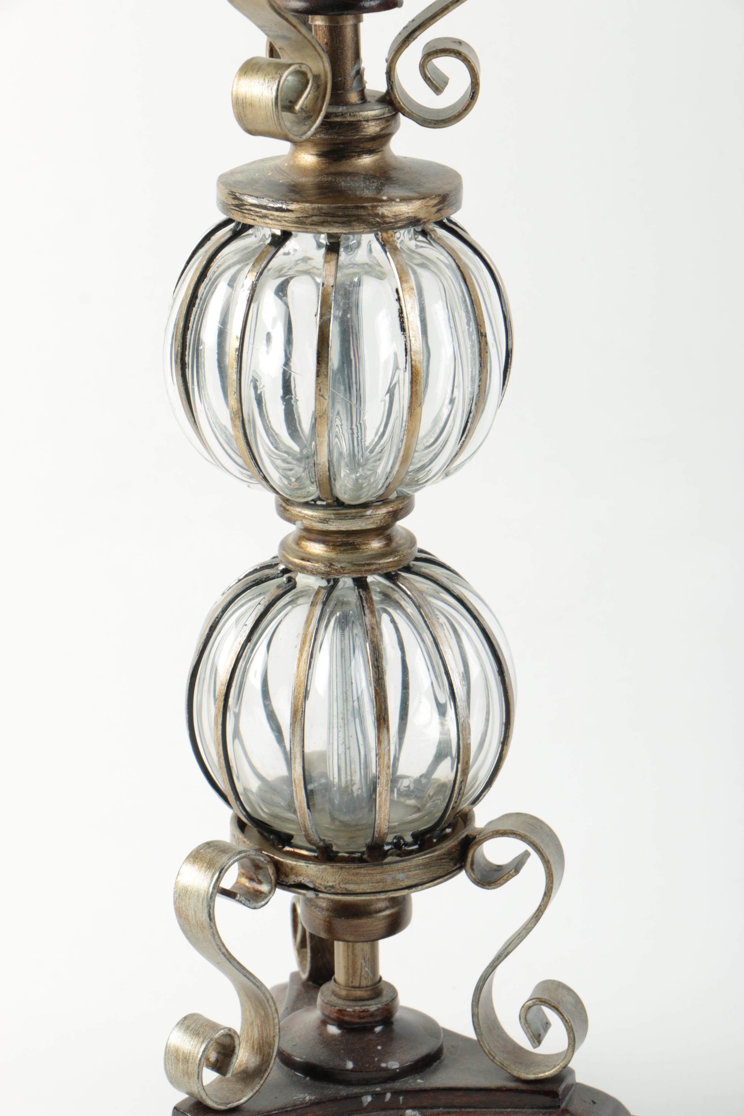 Glass and Resin Pillar Candle Holders