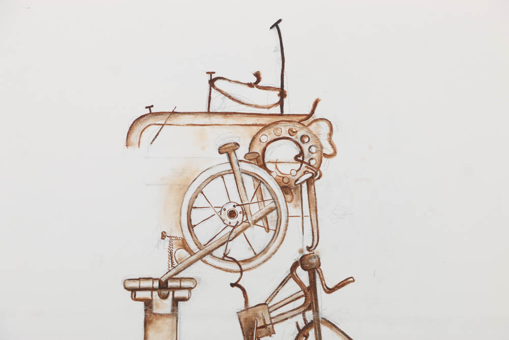 H. Casas Oil Painting on Board of Abstract Composition