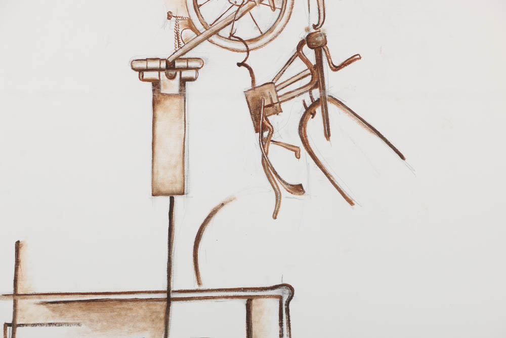 H. Casas Oil Painting on Board of Abstract Composition