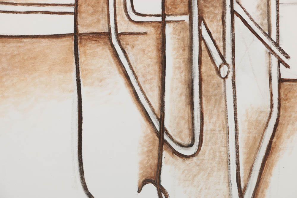 H. Casas Oil Painting on Board of Abstract Composition