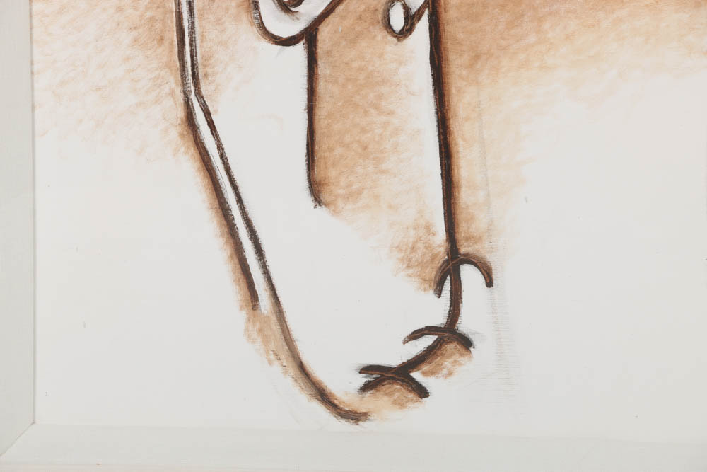 H. Casas Oil Painting on Board of Abstract Composition