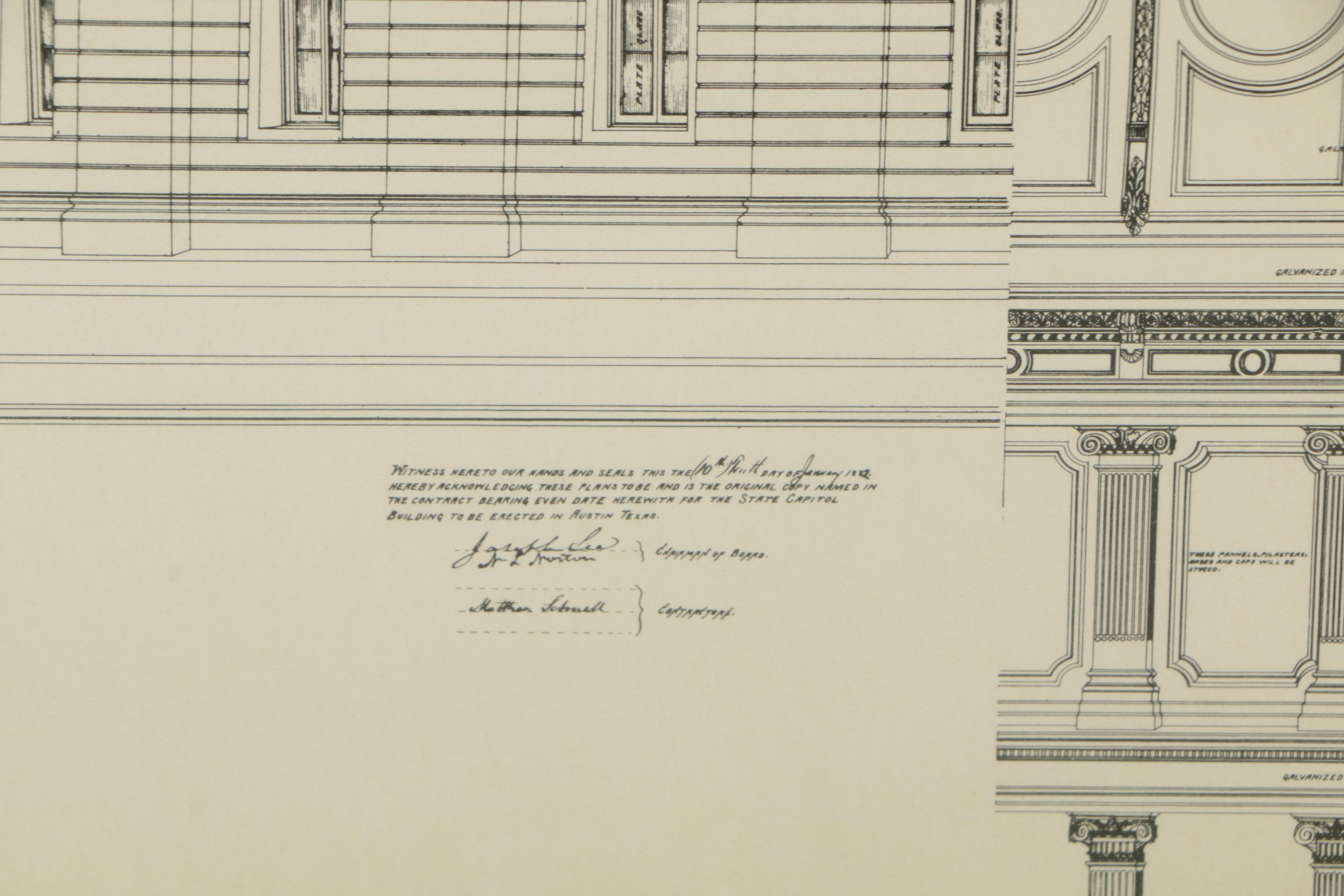 Lithographs of the Texas State Capitol Building