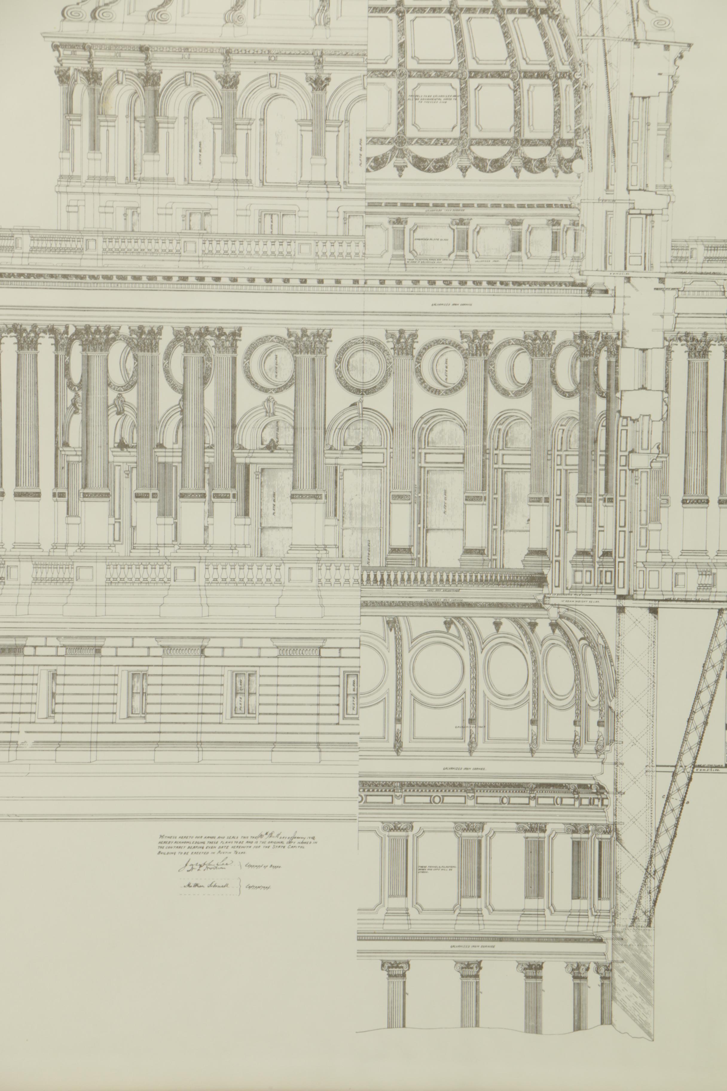 Lithographs of the Texas State Capitol Building