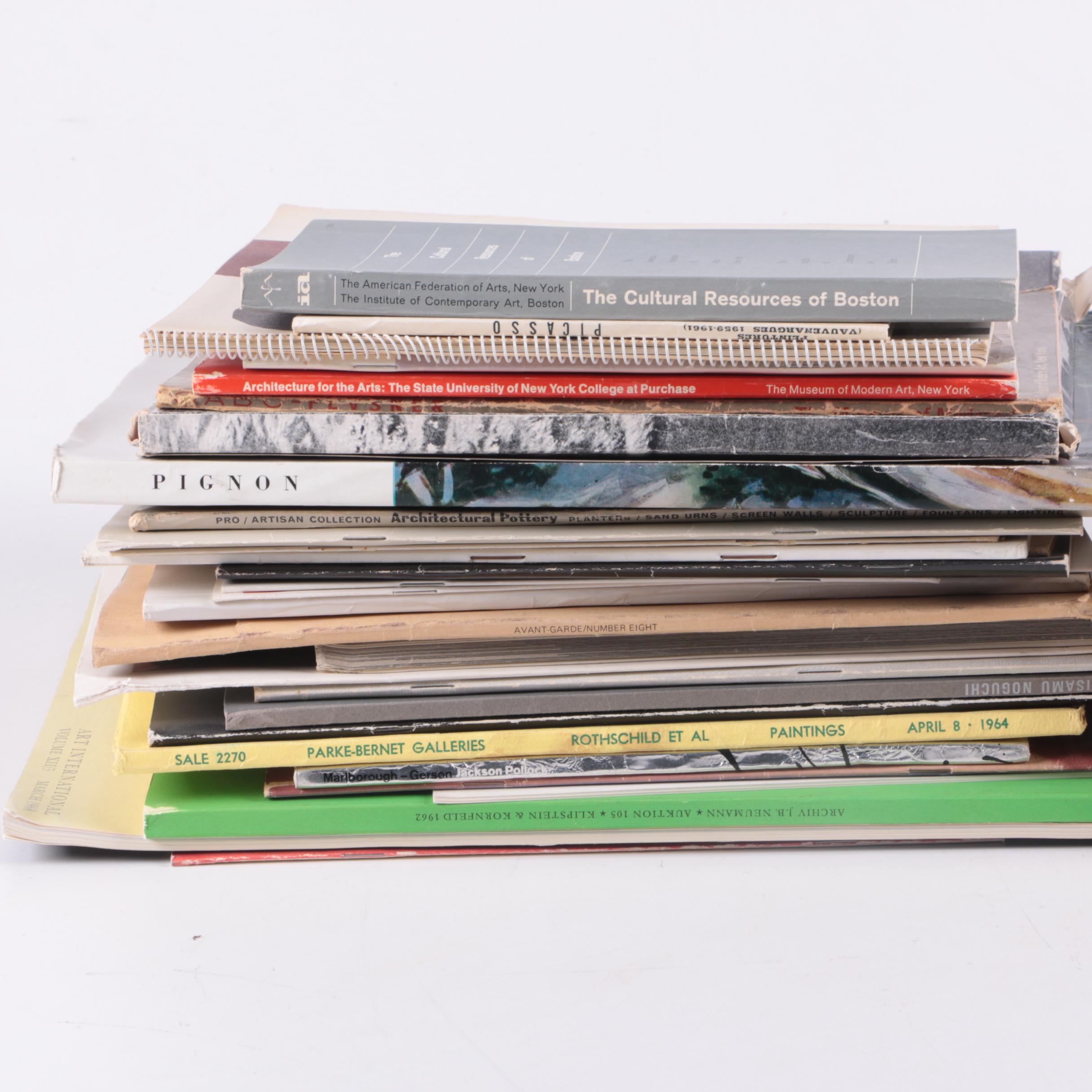 Assortment of Vintage Art Gallery Brochures