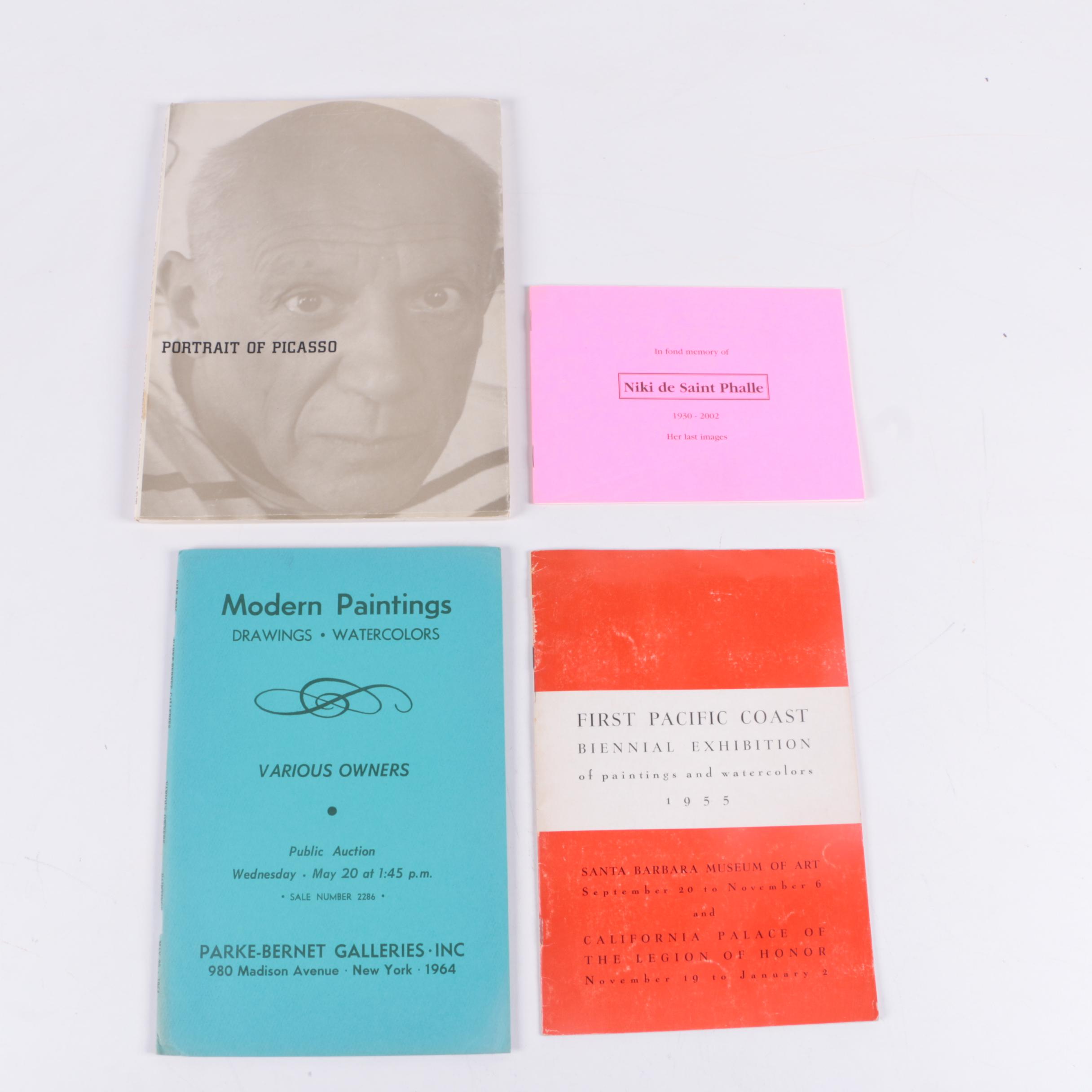 Assortment of Vintage Art Gallery Brochures