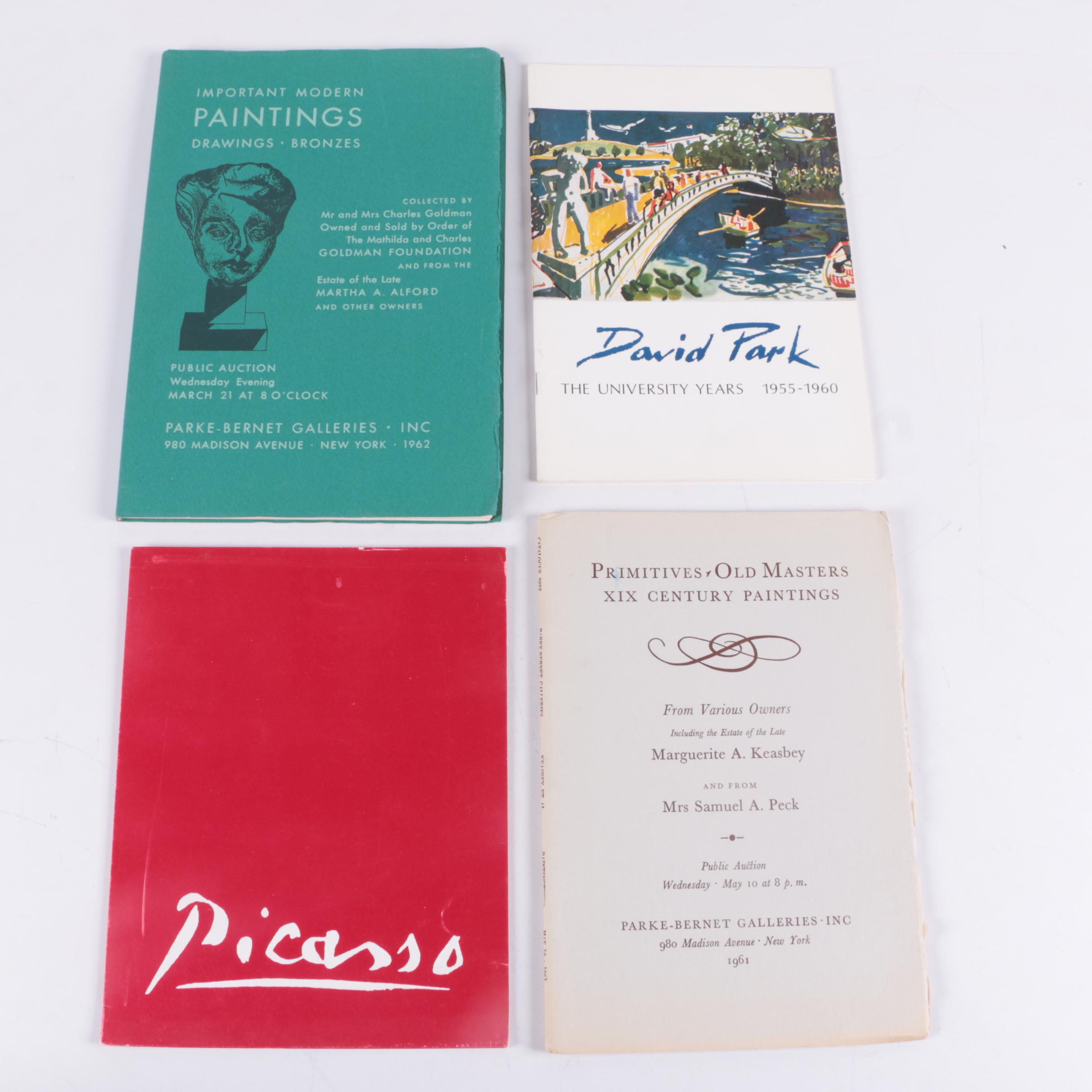 Assortment of Vintage Art Gallery Brochures