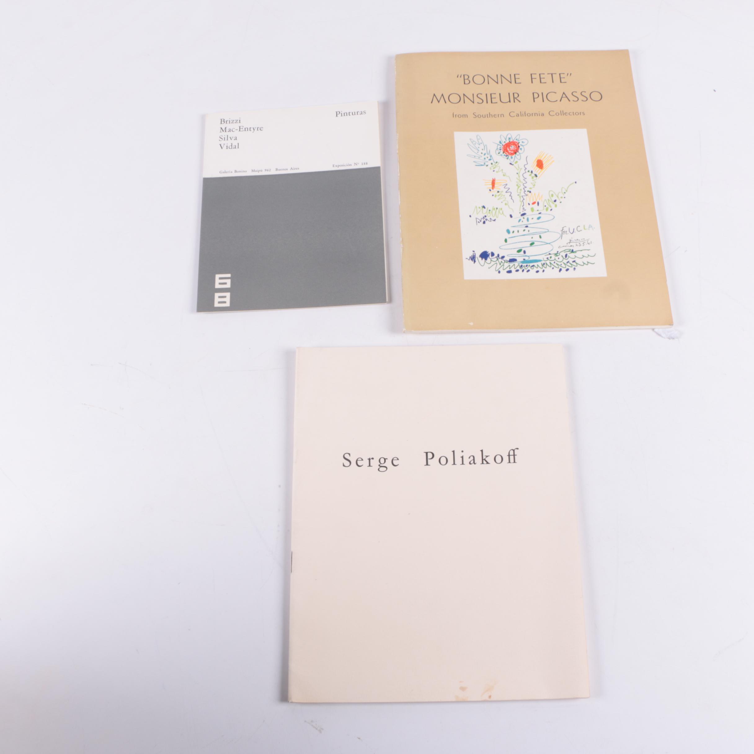 Assortment of Vintage Art Gallery Brochures