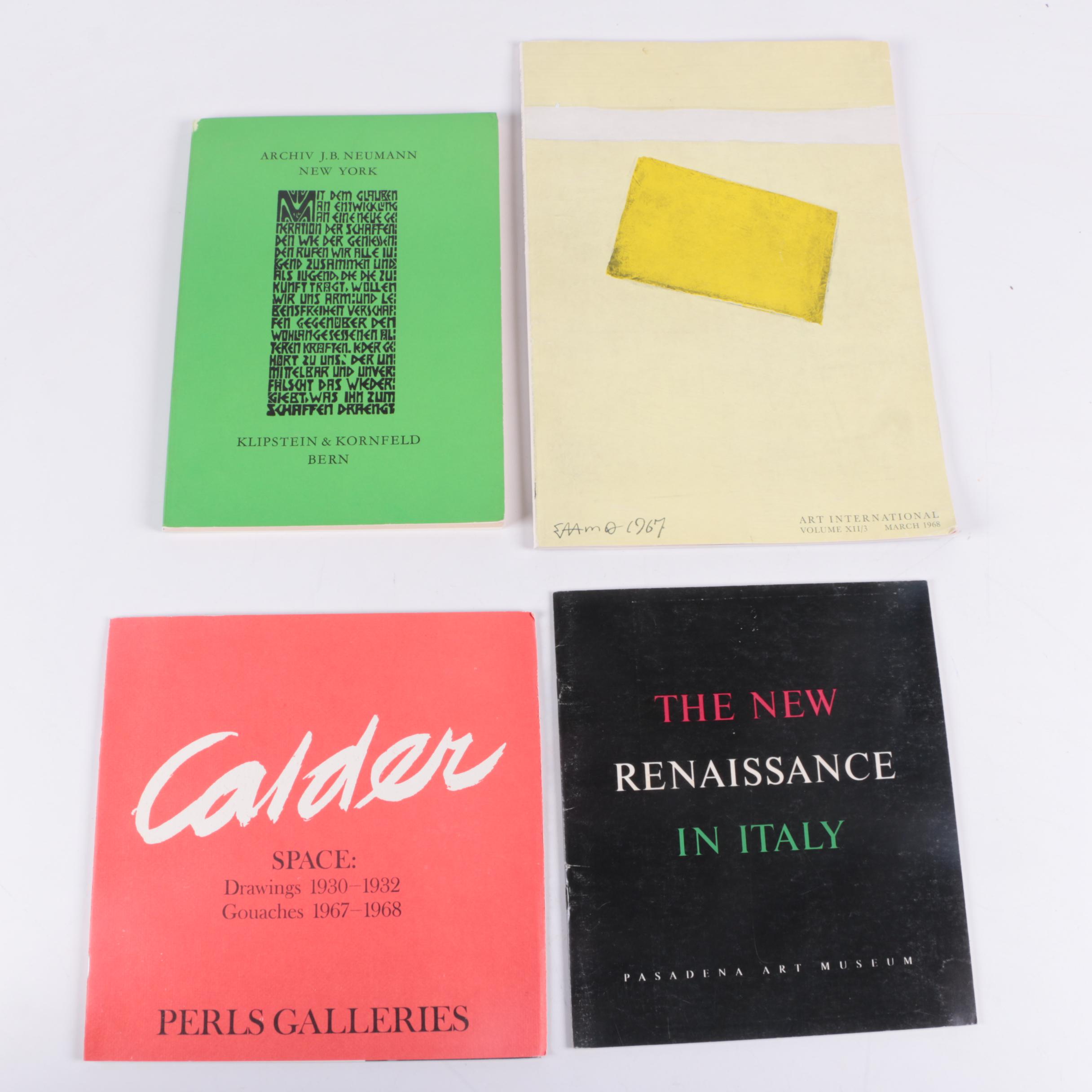 Assortment of Vintage Art Gallery Brochures