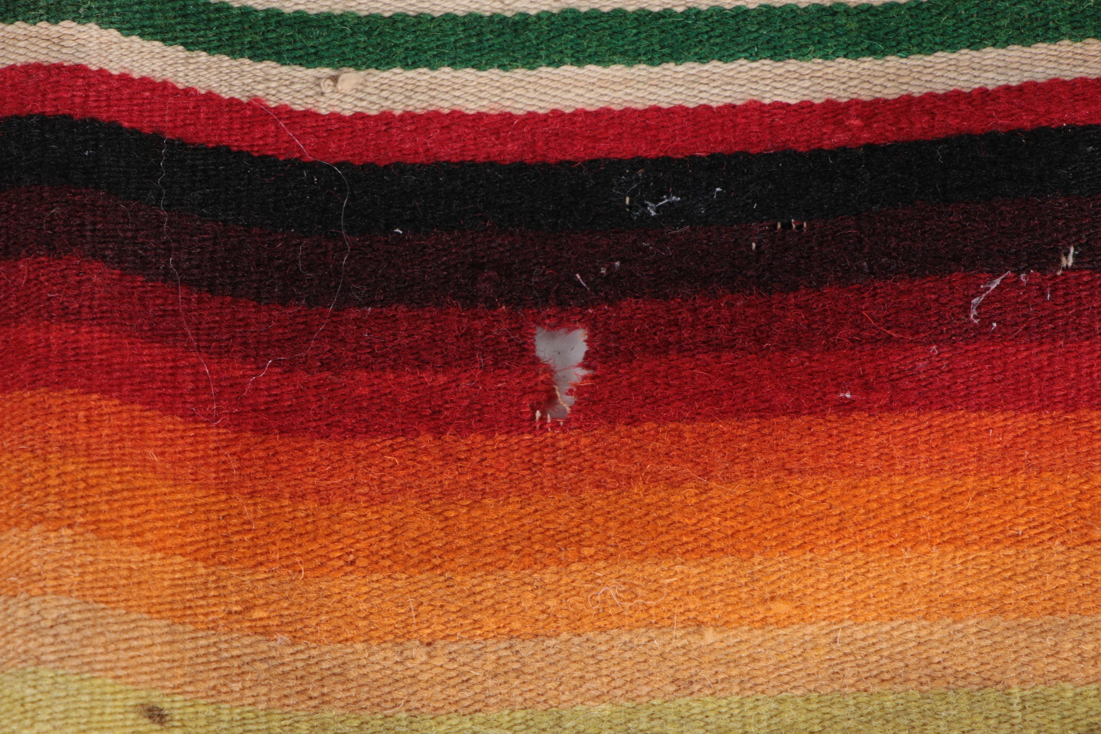 Handwoven Mexican Serape Wool Blanket
