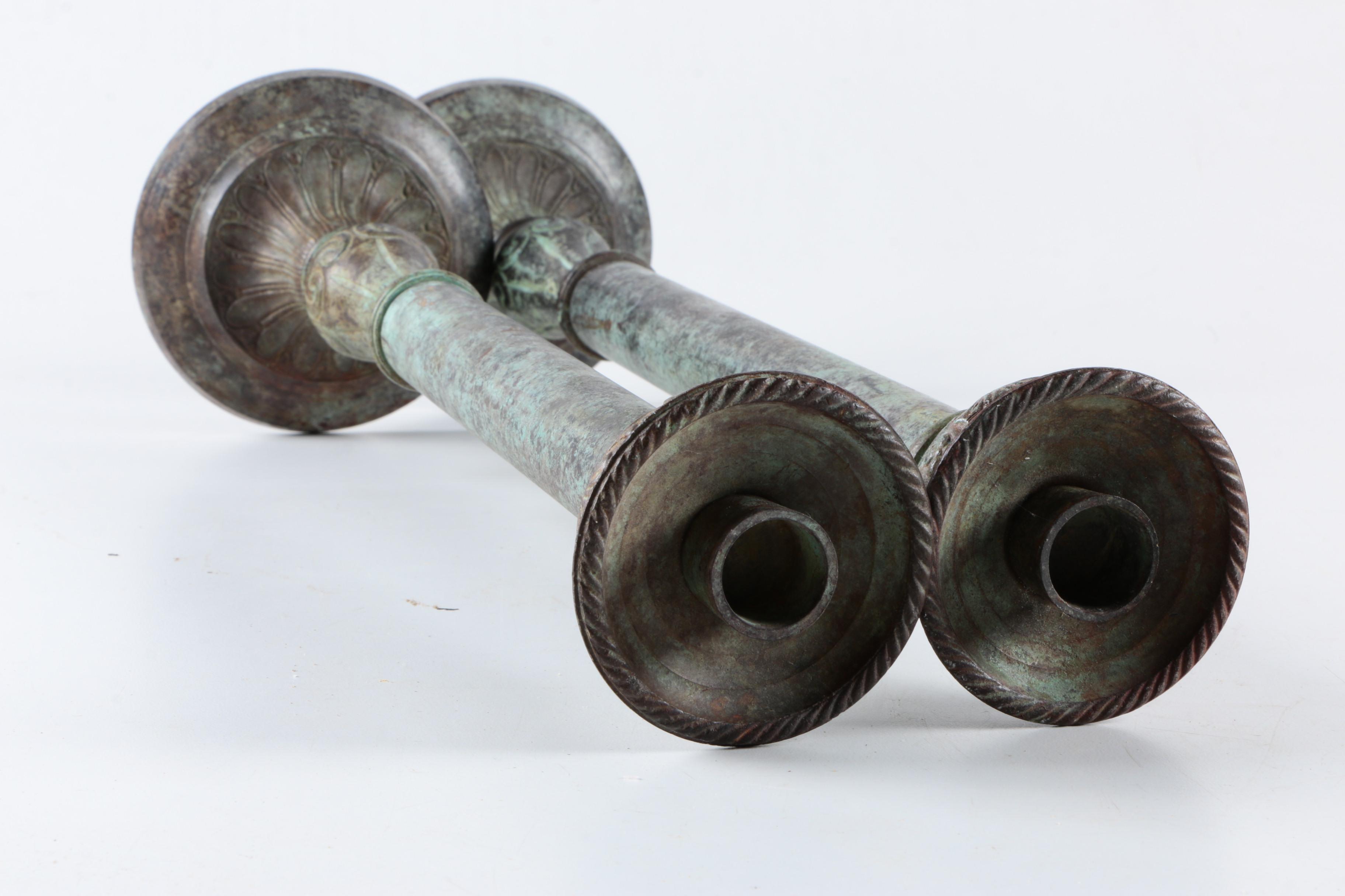 Indian Copper Candlesticks