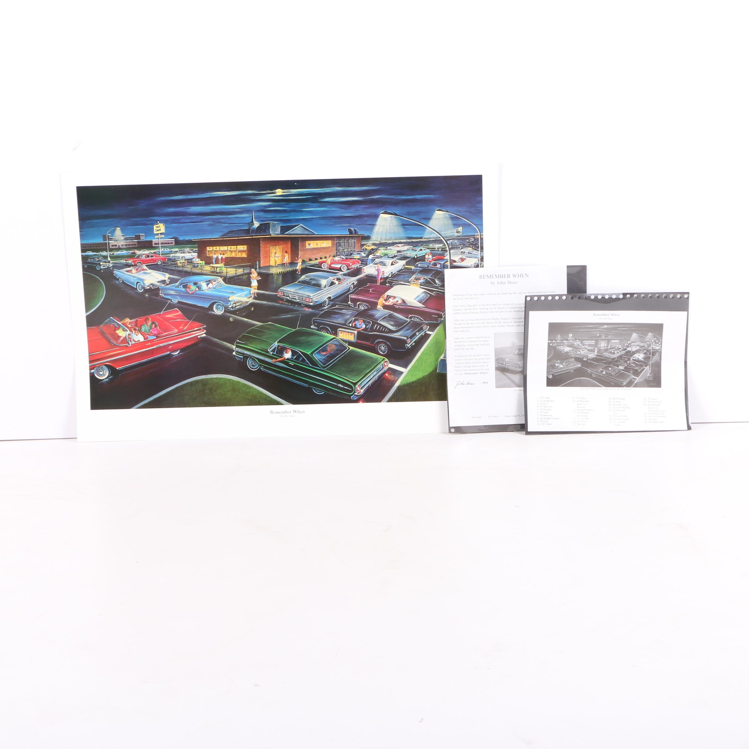 John Shaw Offset Lithograph "Remember When"