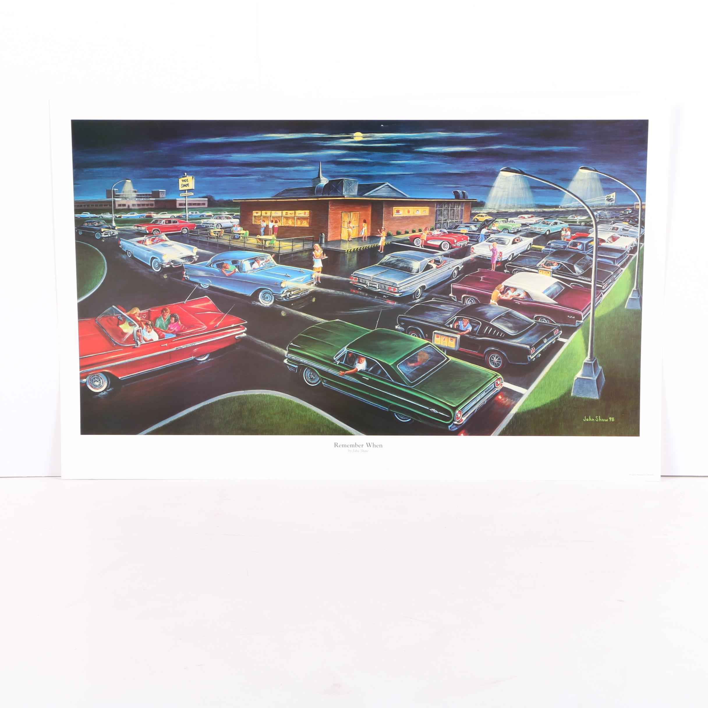 John Shaw Offset Lithograph "Remember When"