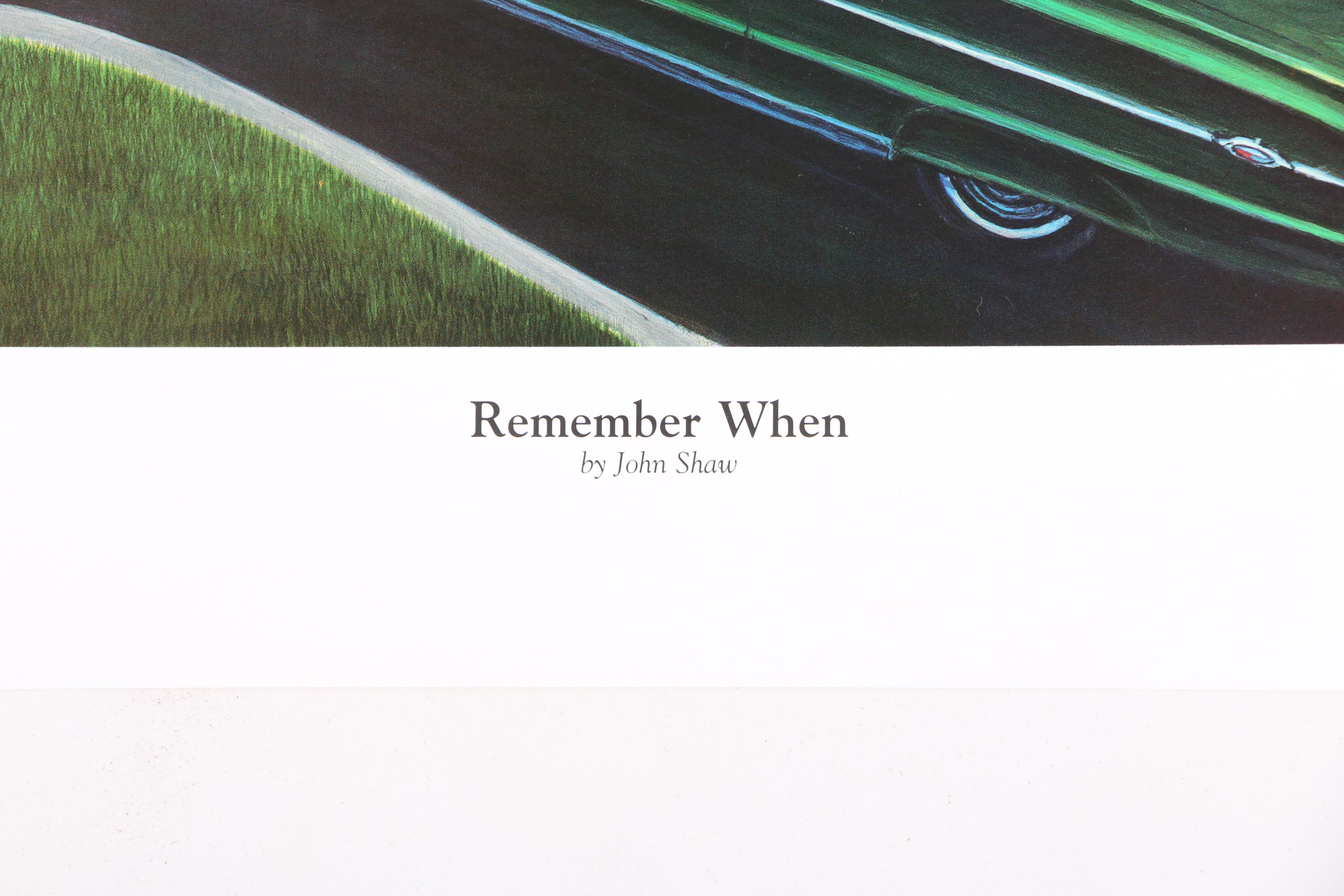 John Shaw Offset Lithograph "Remember When"