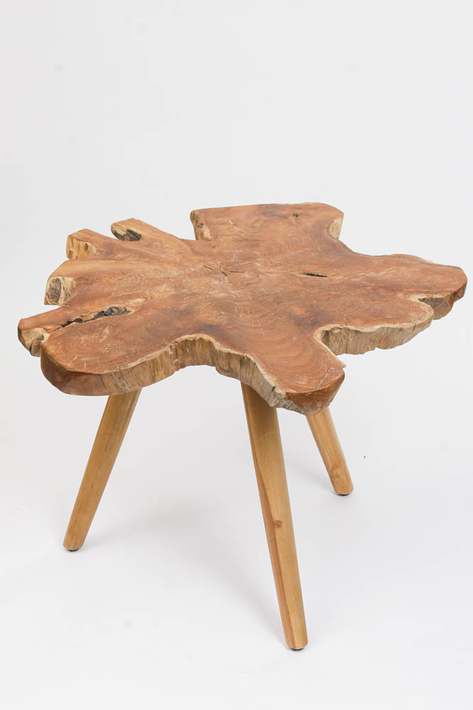 Tree Trunk Slab Side Table