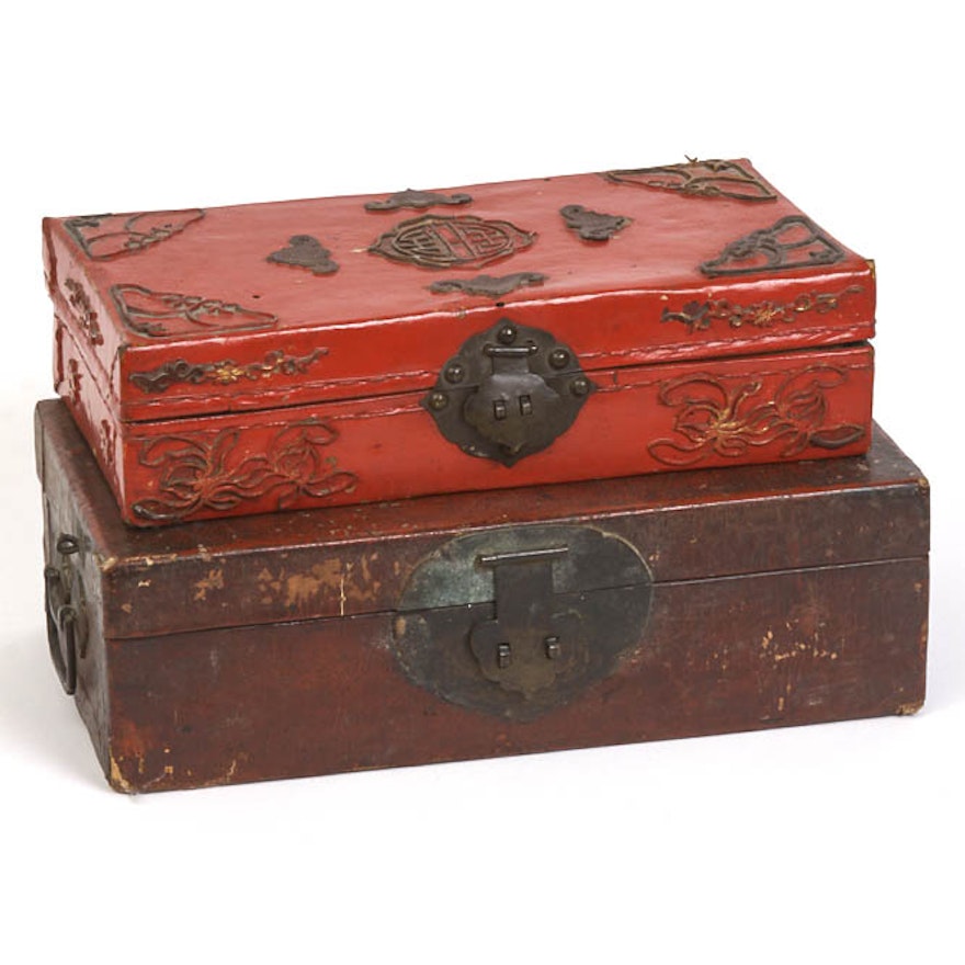 Pair of Antique Asian Boxes