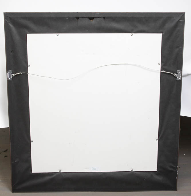 Kim English Framed Oil Painting of a Street Market