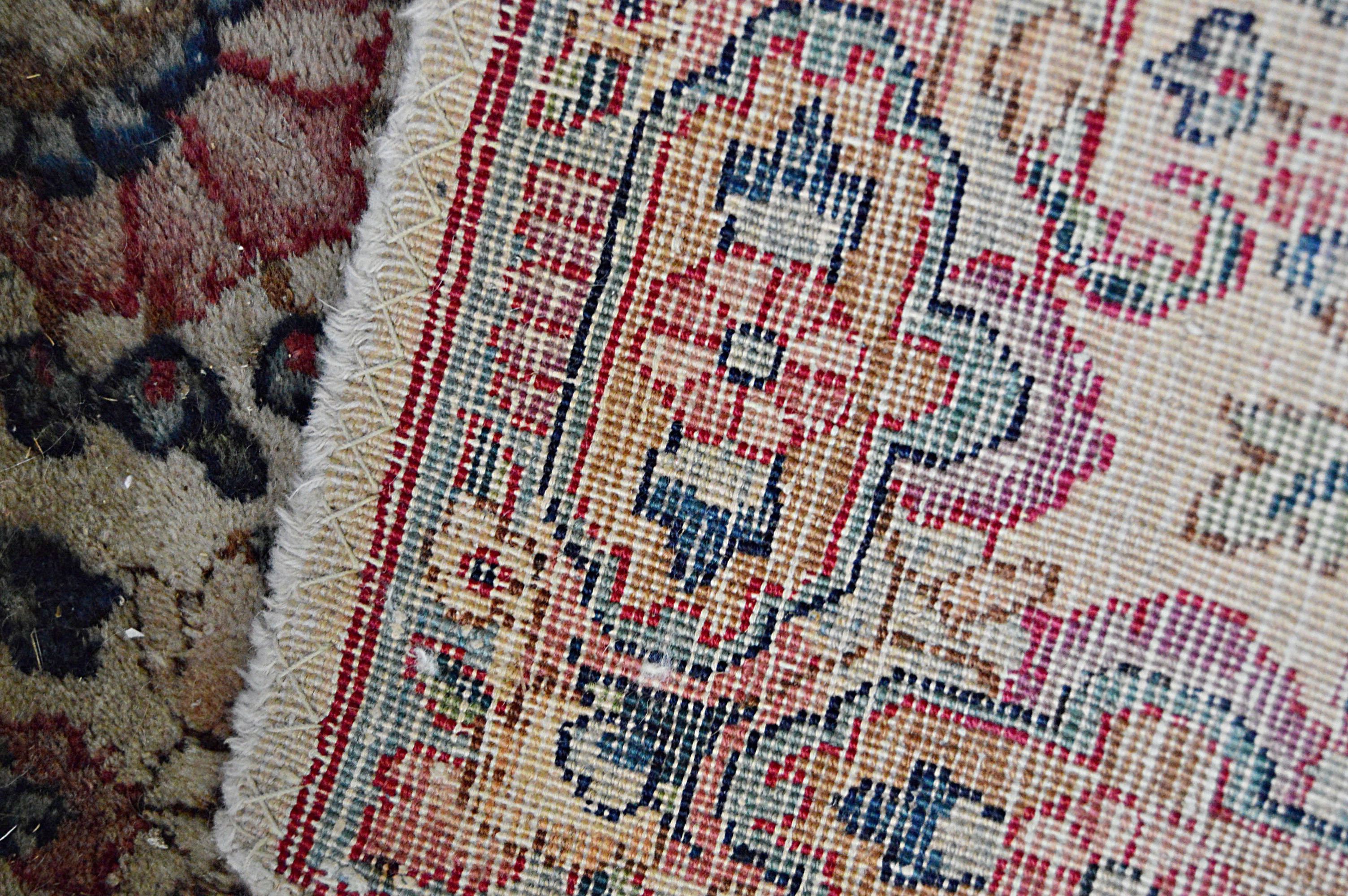 Semi-Antique Hand-Knotted Persian Kerman Accent Rug