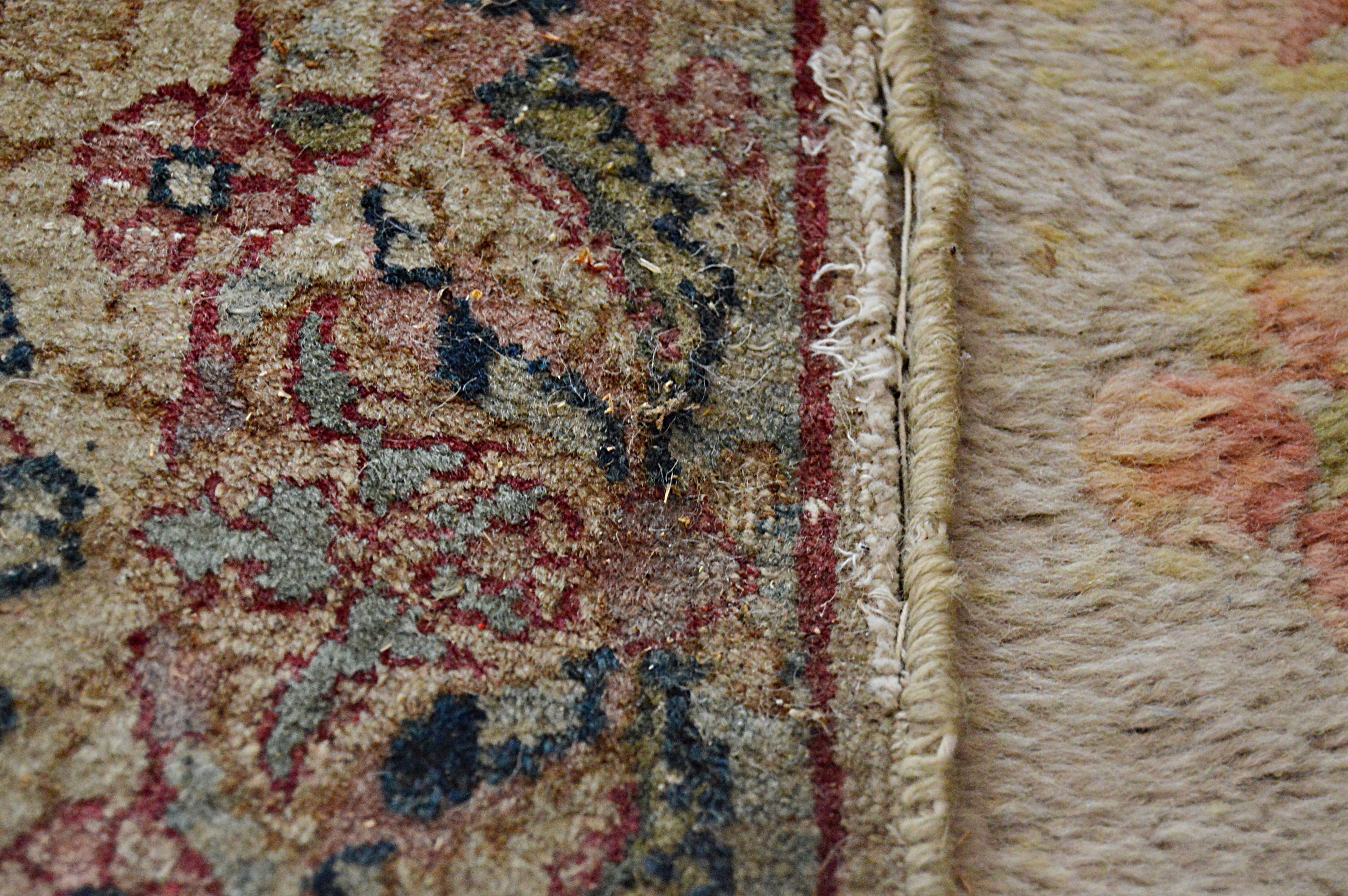 Semi-Antique Hand-Knotted Persian Kerman Accent Rug