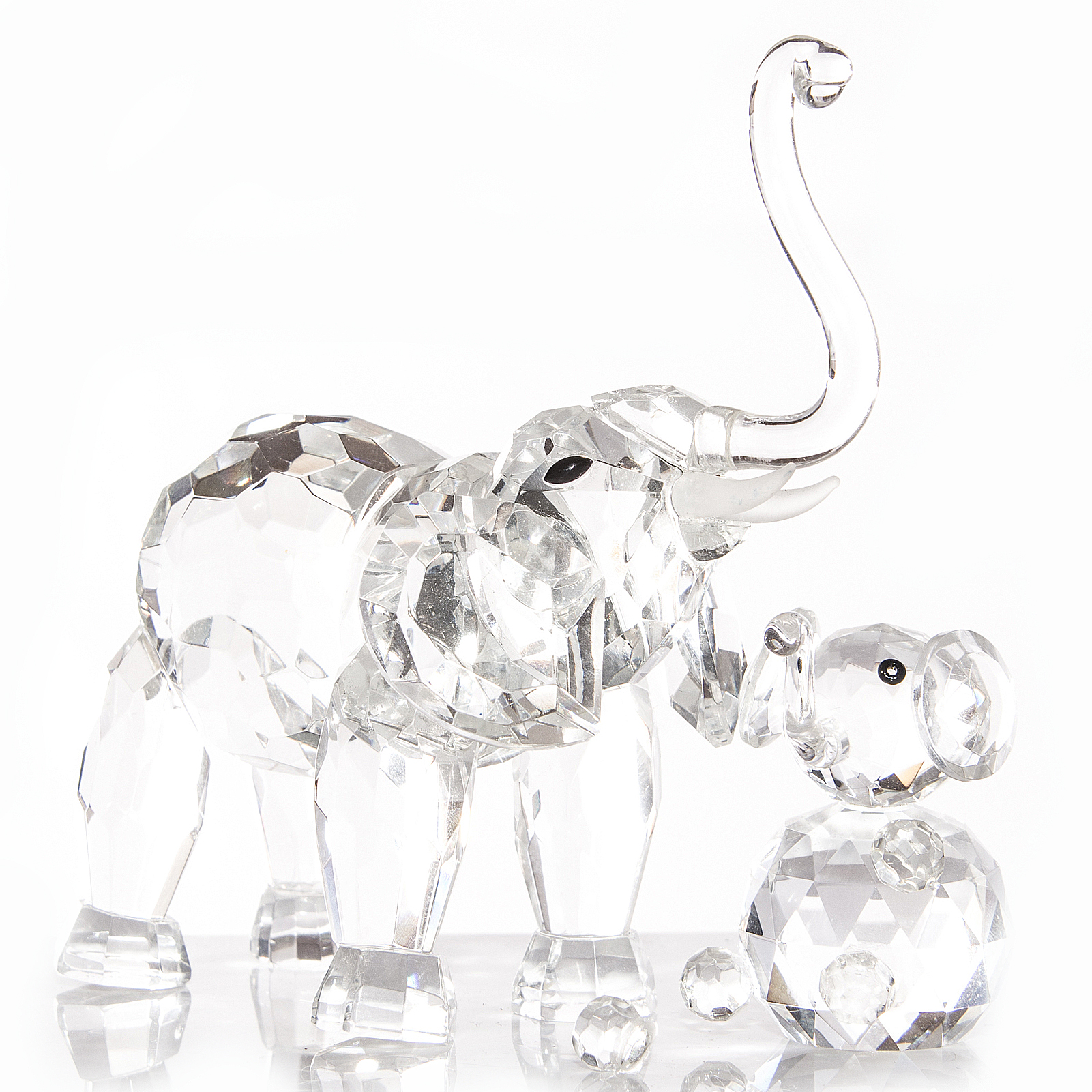 Swarovski Style Elephant Figurines