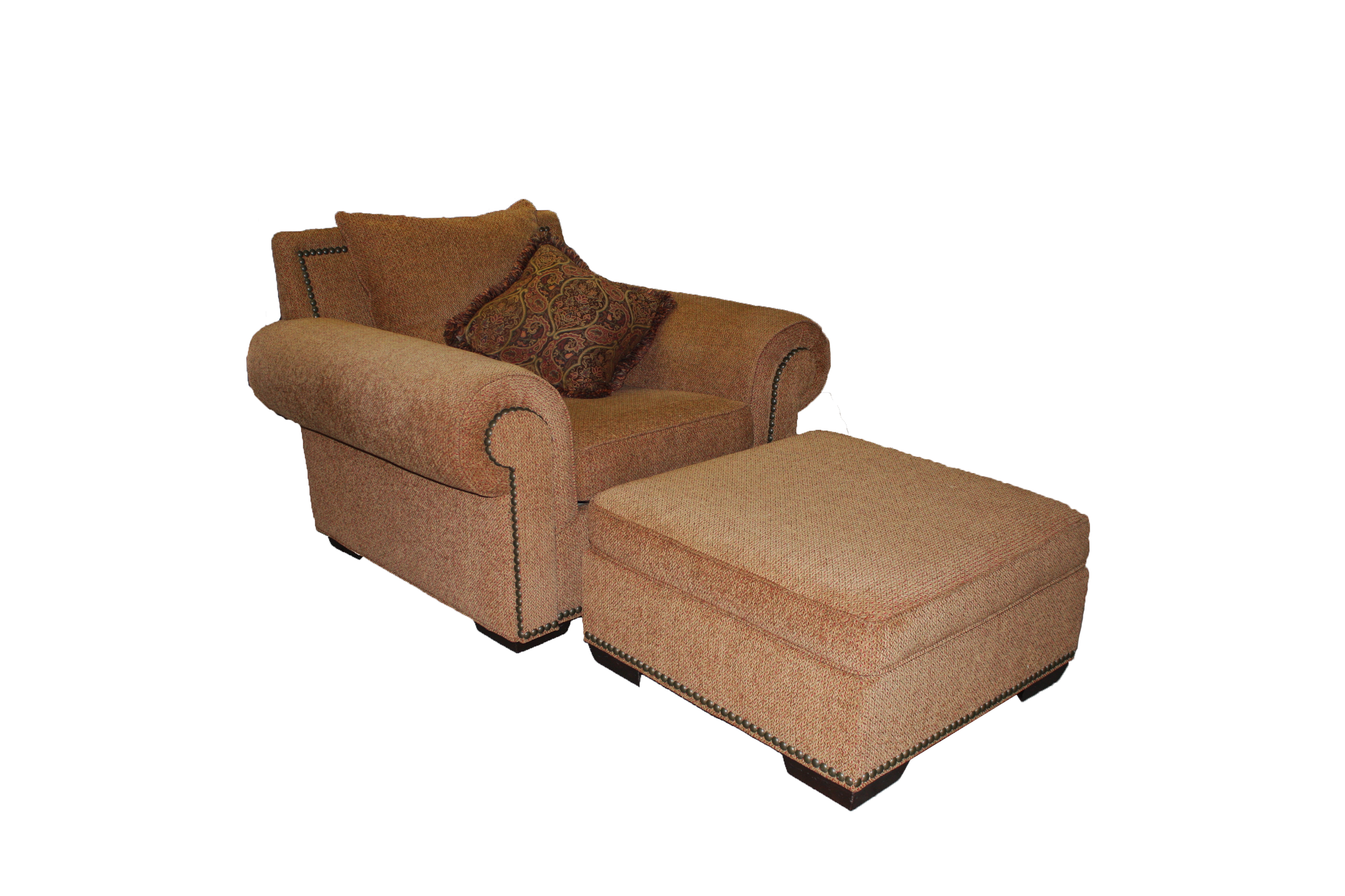 Upholstered Armchair with Ottoman by Charleston House