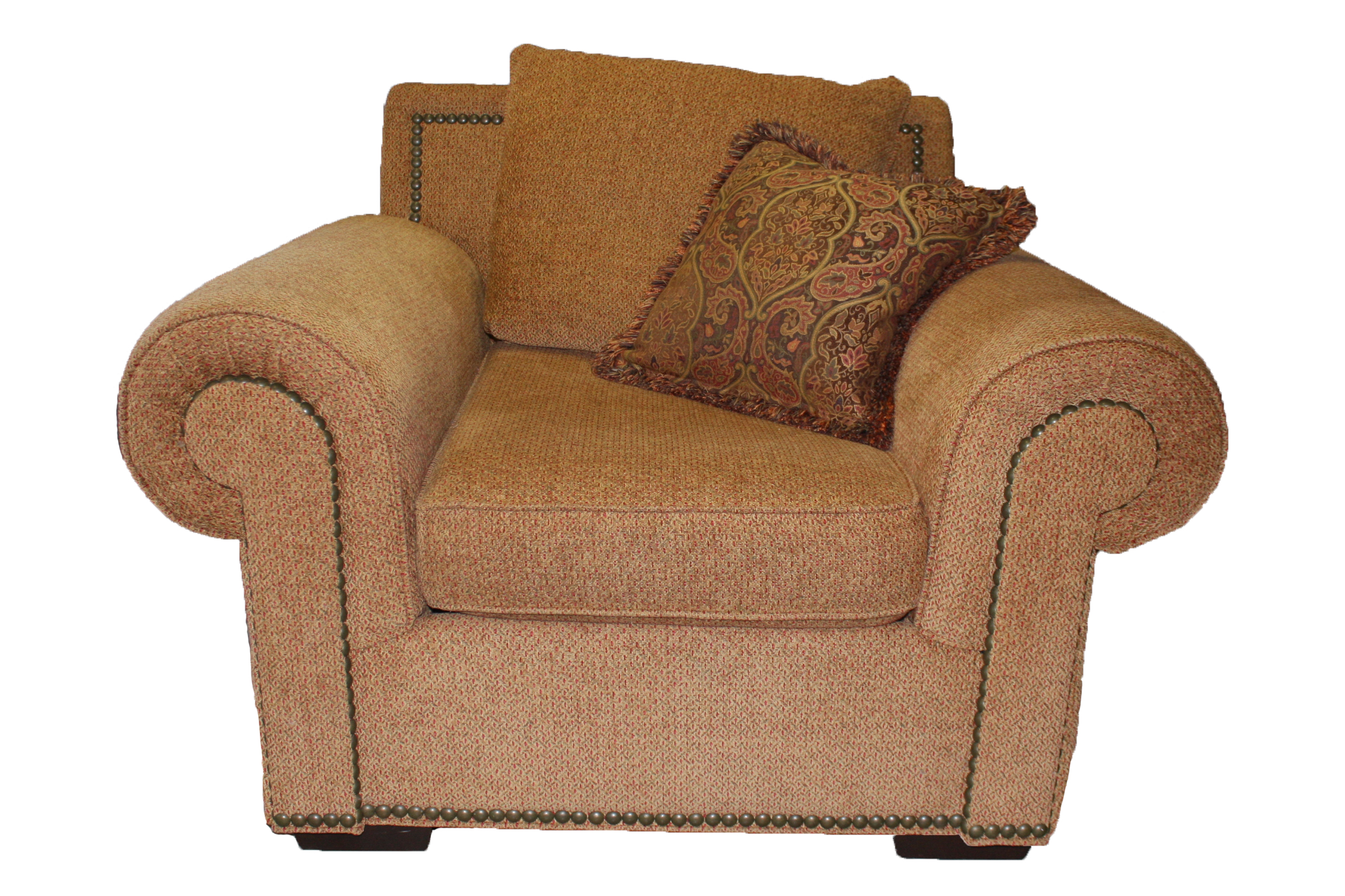 Upholstered Armchair with Ottoman by Charleston House