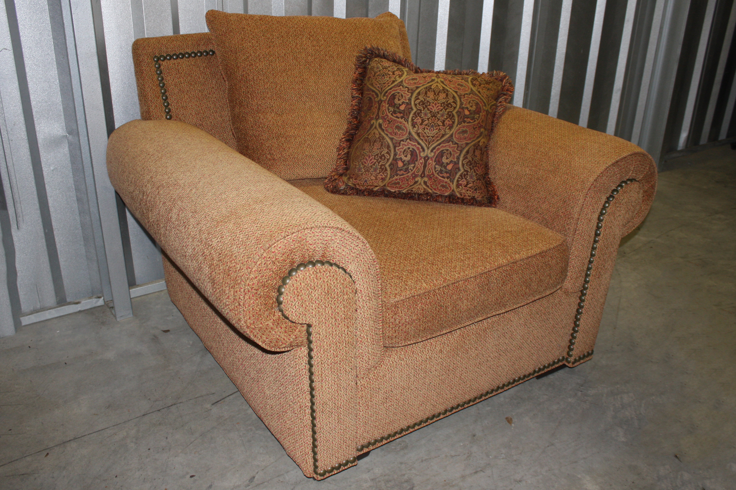 Upholstered Armchair with Ottoman by Charleston House