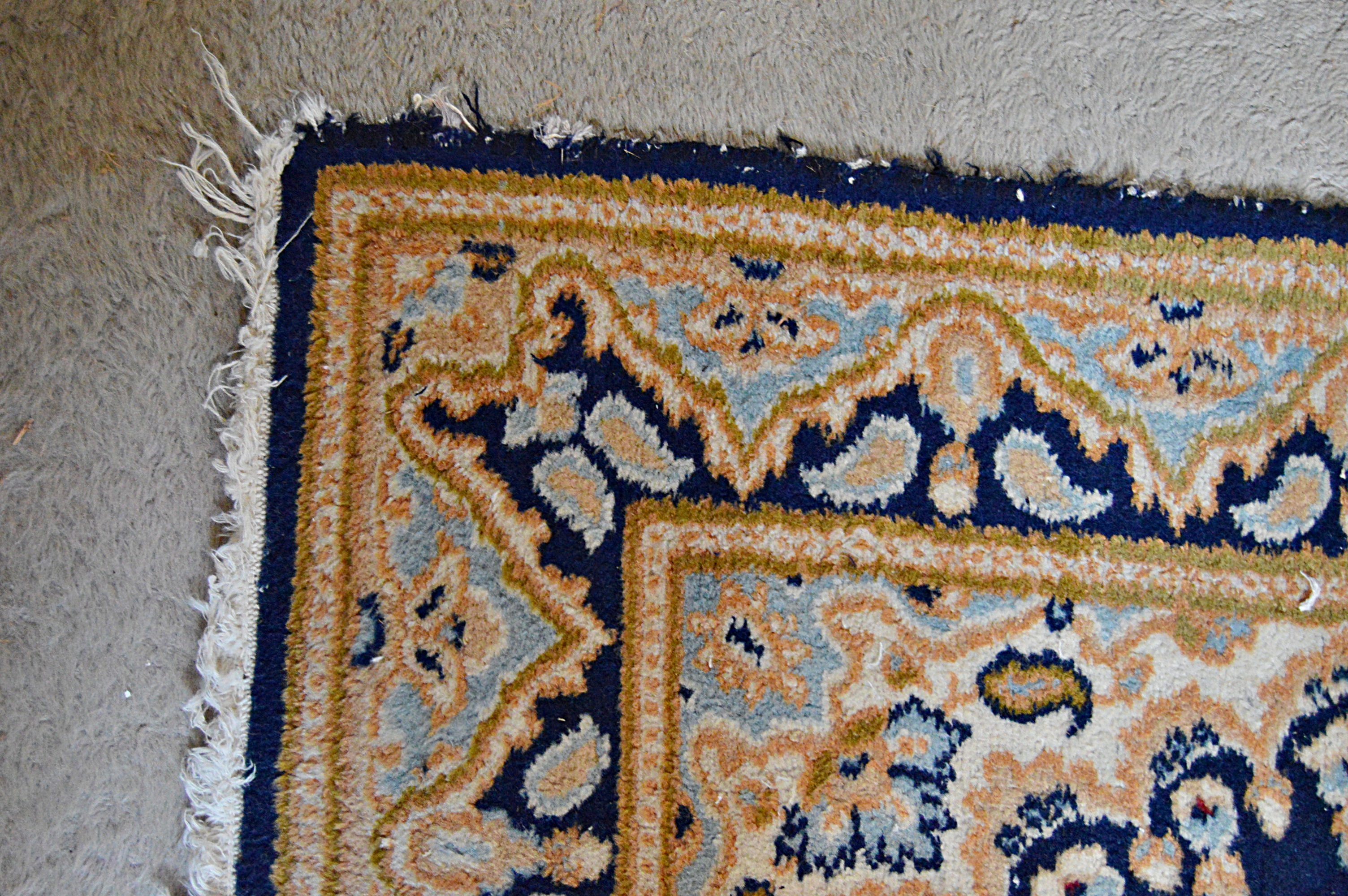 Semi-Antique Hand-Knotted Persian Wool Accent Rug