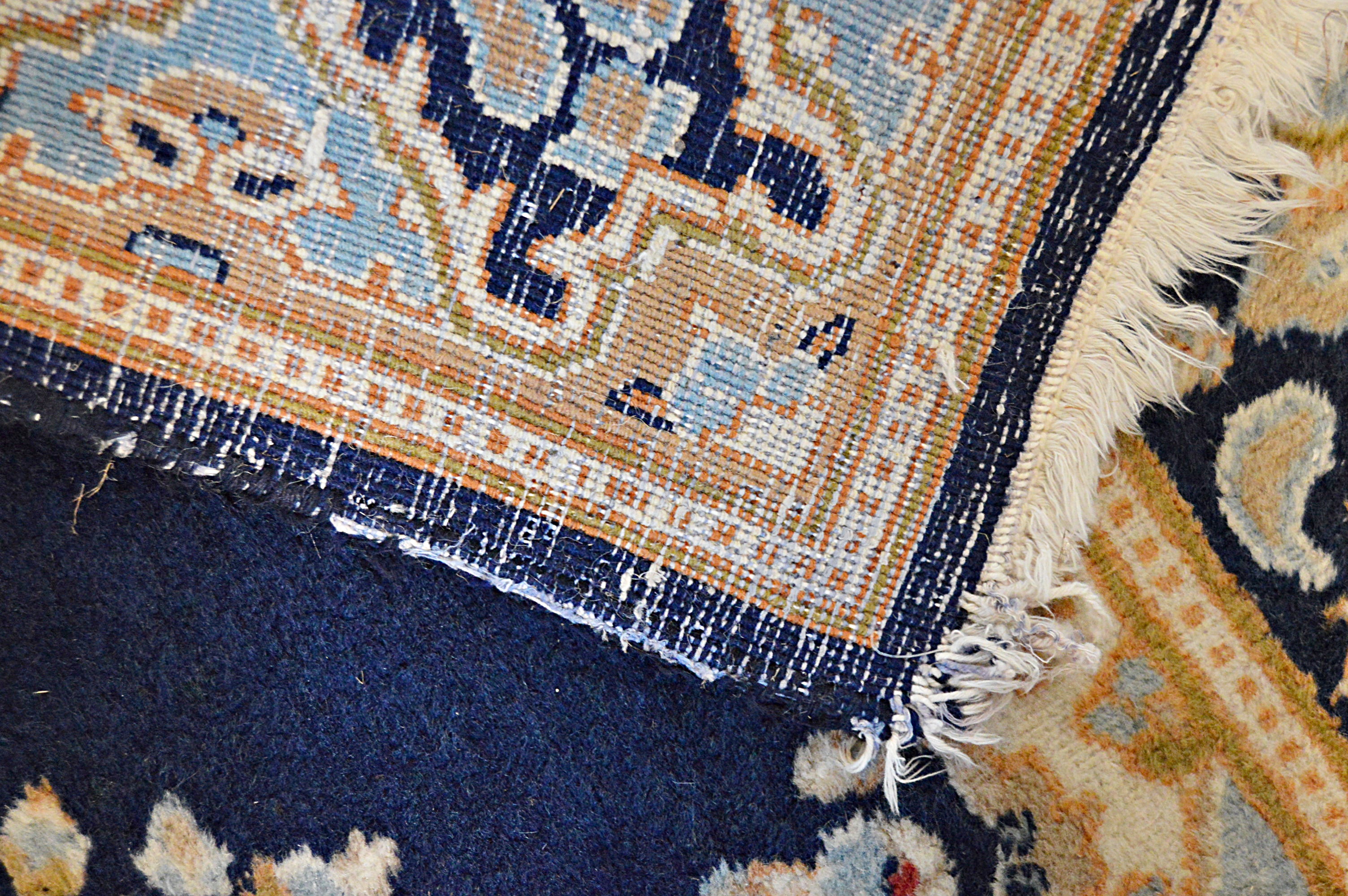 Semi-Antique Hand-Knotted Persian Wool Accent Rug