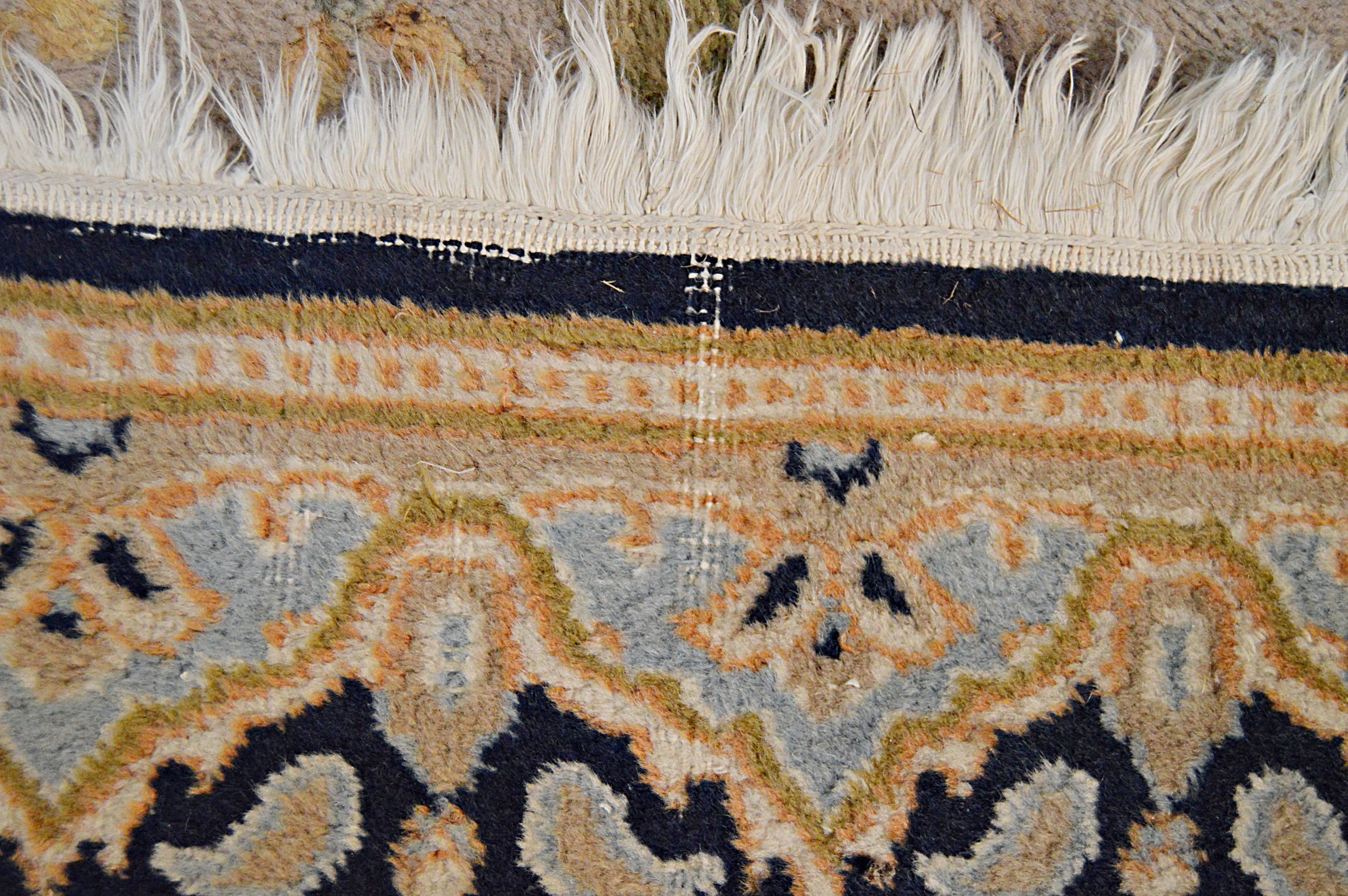 Semi-Antique Hand-Knotted Persian Wool Accent Rug