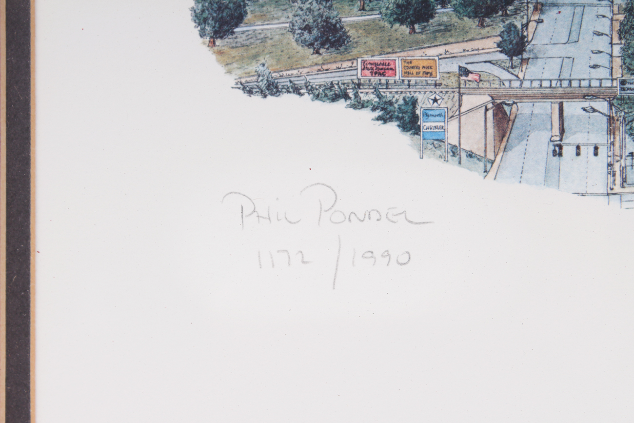Phil Ponder 1990 Nashville Offset Lithograph