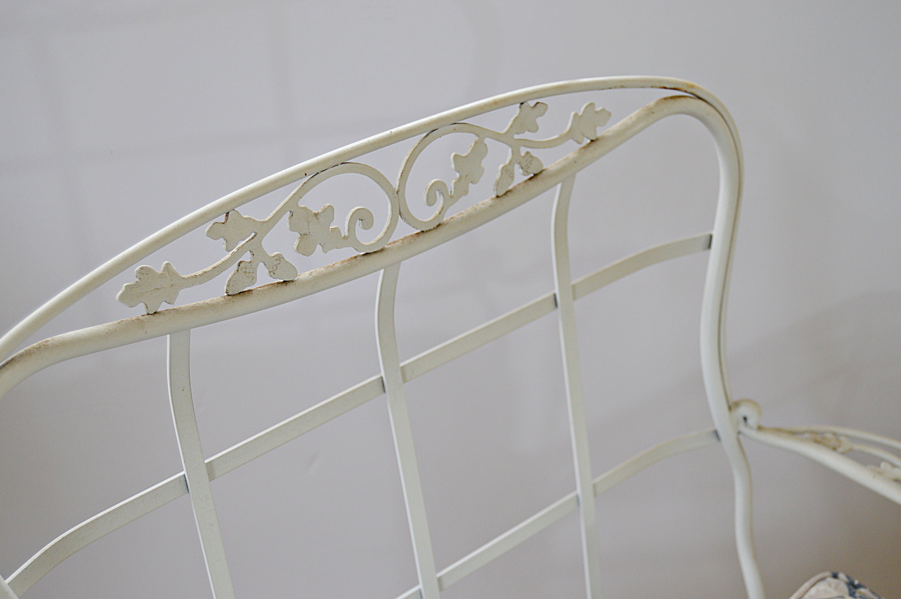 Vintage Iron Patio Chairs and Side Table