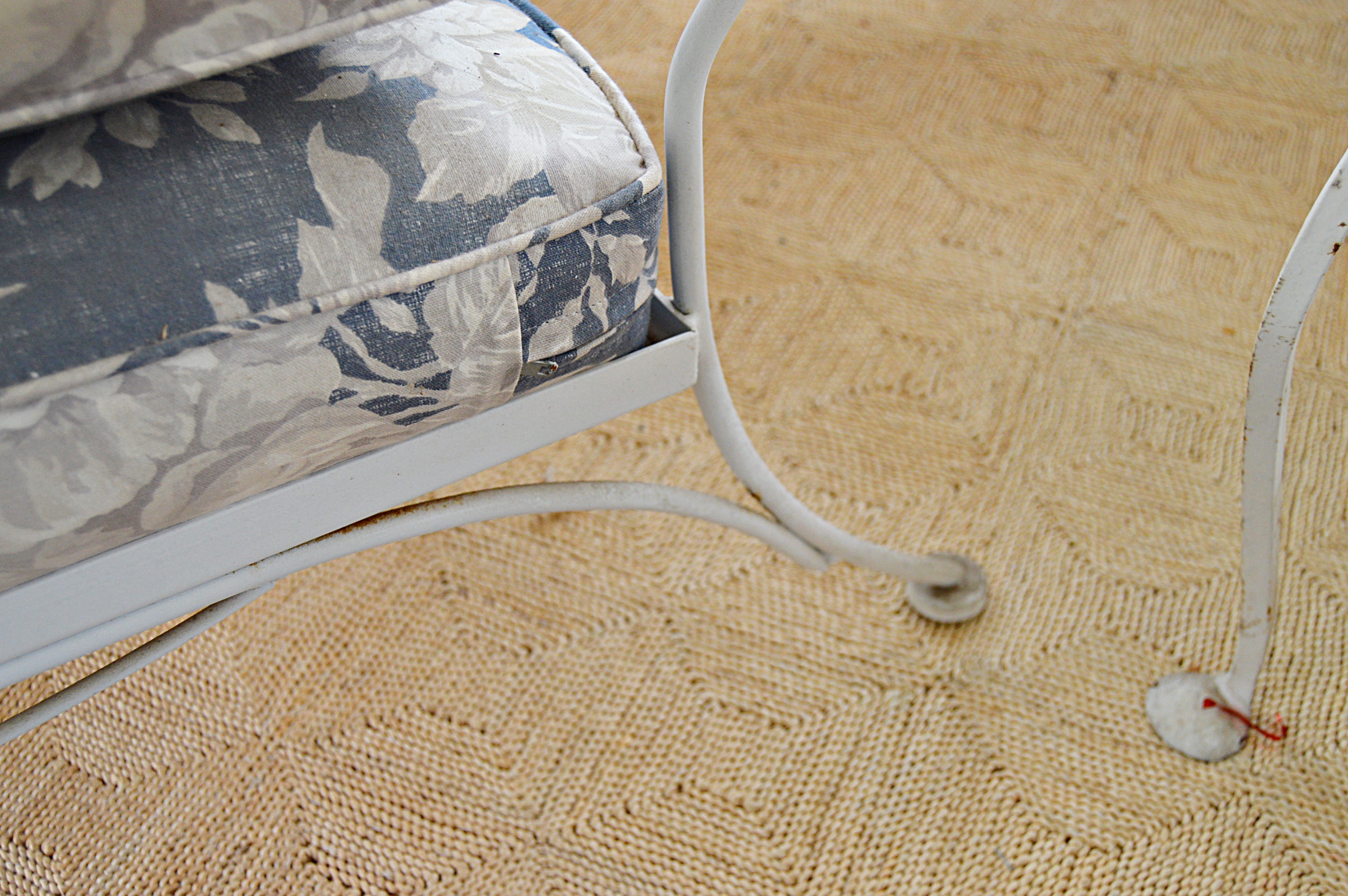 Vintage Iron Patio Chairs and Side Table