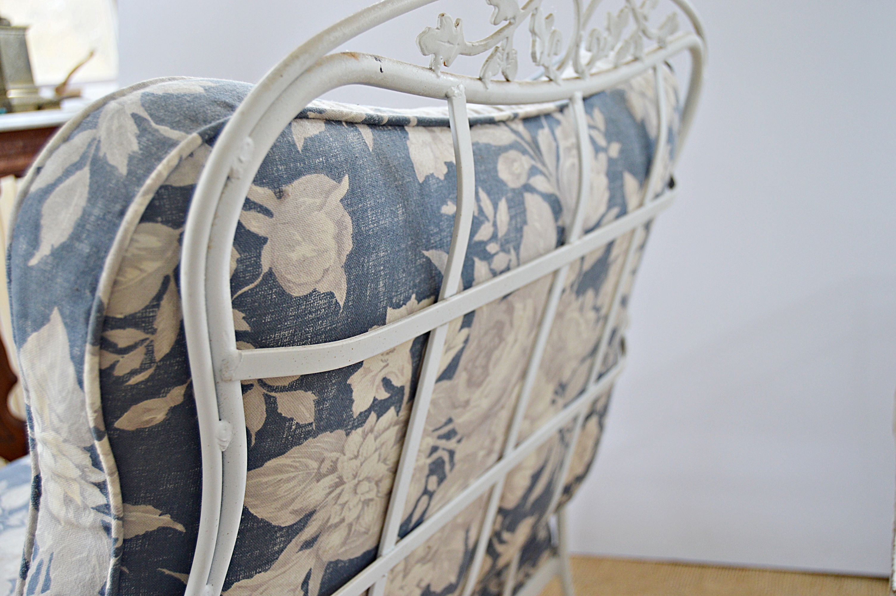 Vintage Iron Patio Chairs and Side Table