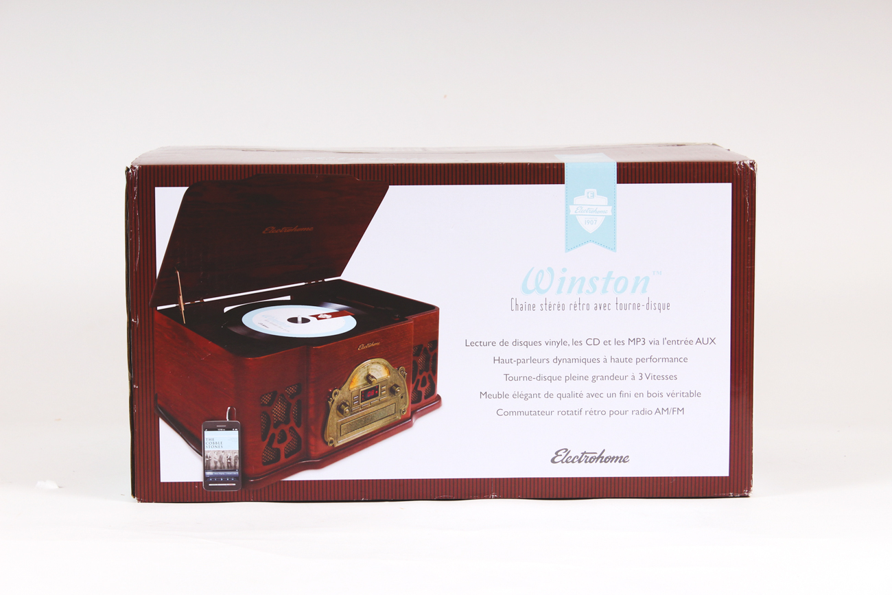Electrohome Winston Retro Turntable Stereo System