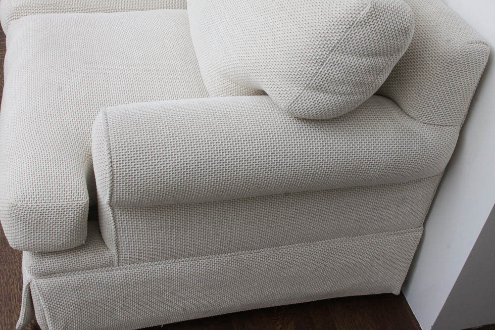 Hoff Miller White Upholstered Loveseat