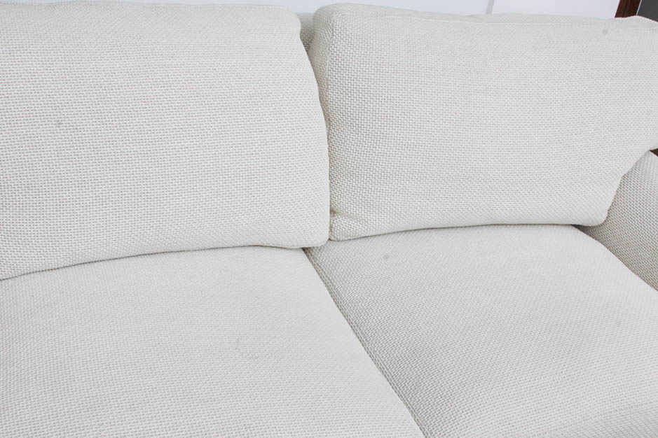 Hoff Miller White Upholstered Loveseat