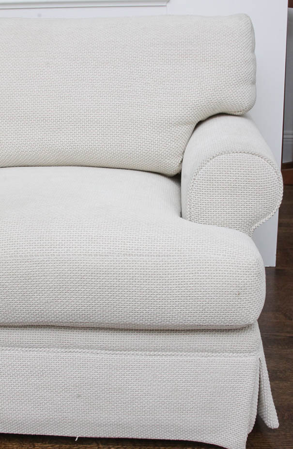 Hoff Miller White Upholstered Loveseat