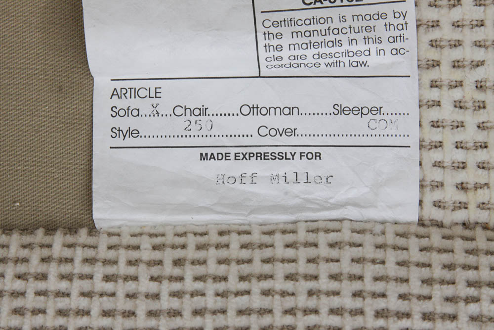 Hoff Miller White Upholstered Loveseat