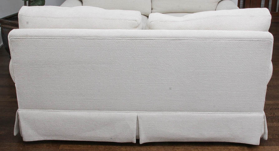 Hoff Miller White Upholstered Loveseat