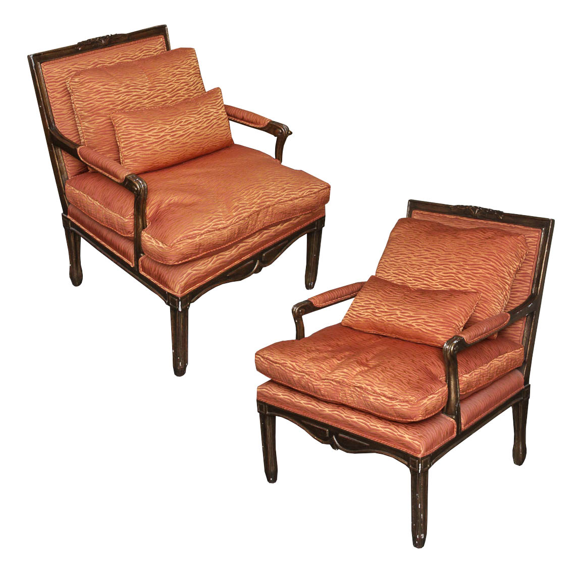 Minton-Spidell Inc. Armchairs with Throw Pillows