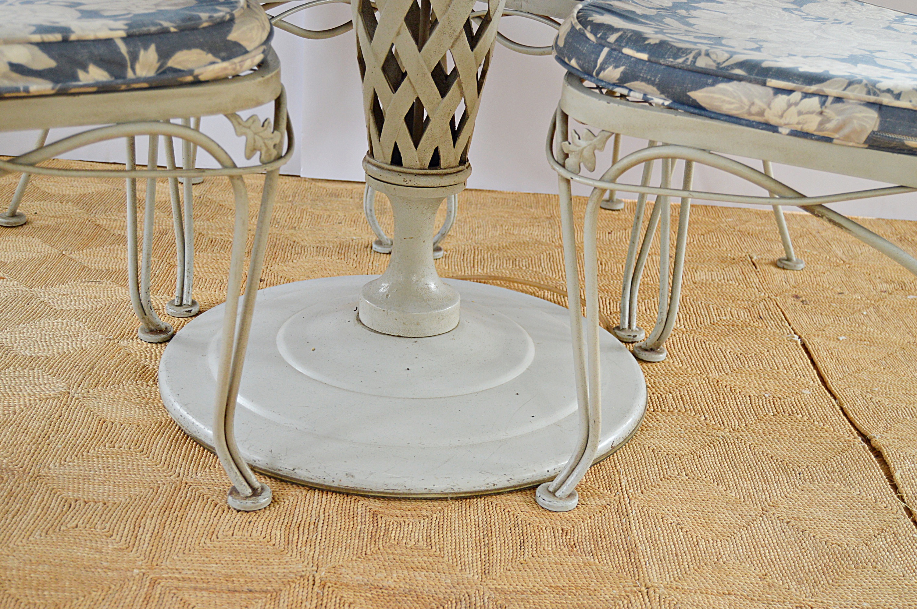 Vintage Painted Metal Dining Set